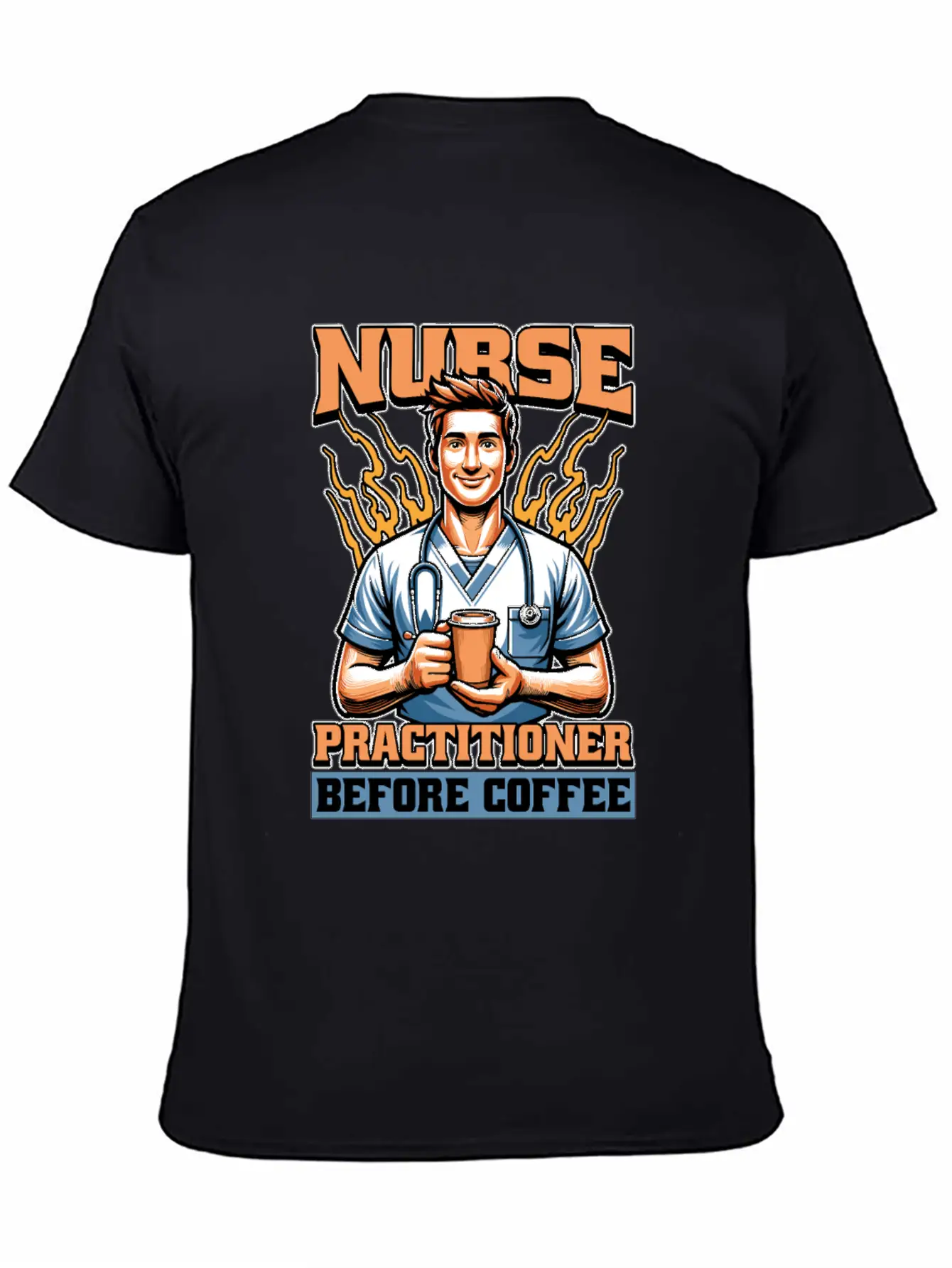 Nurse Practitioner Before Healthcare Coffee Lover Unisex Casual T-Shirt – Clean Design For Daily Comfort