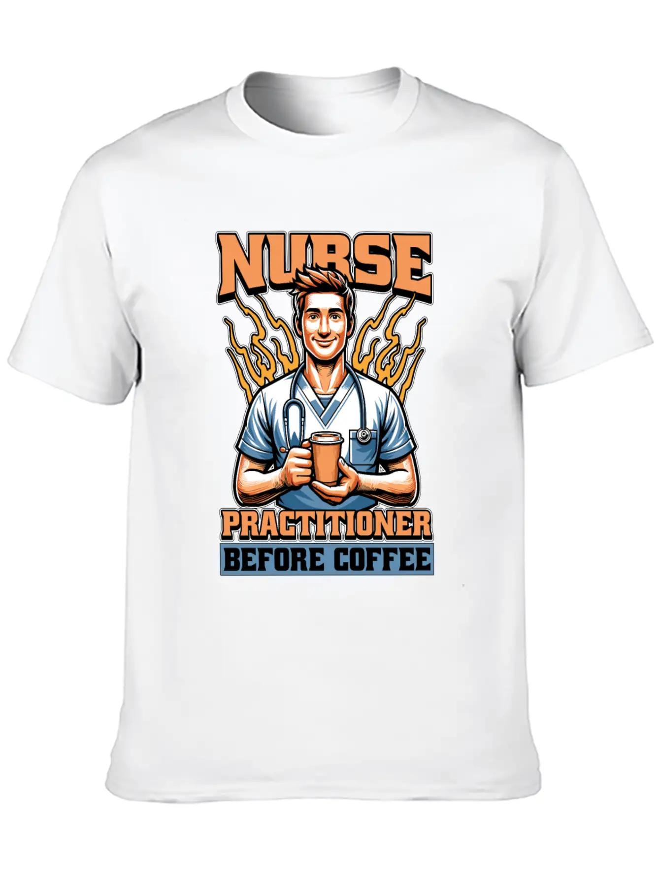 Nurse Practitioner Before Healthcare Coffee Lover Unisex Casual T-Shirt – Clean Design For Daily Comfort