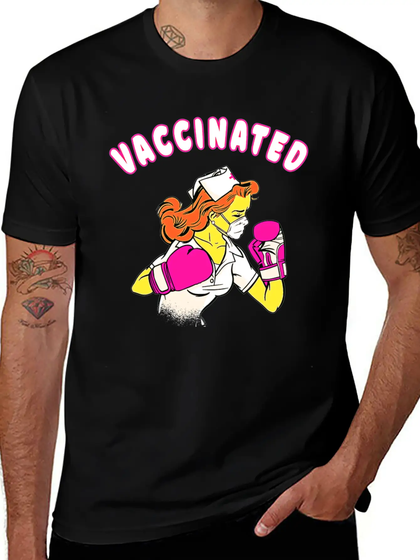 Nurse Vaccination Vaccinated Comfortable Minimalist Graphic Tee – Summer Style Essential