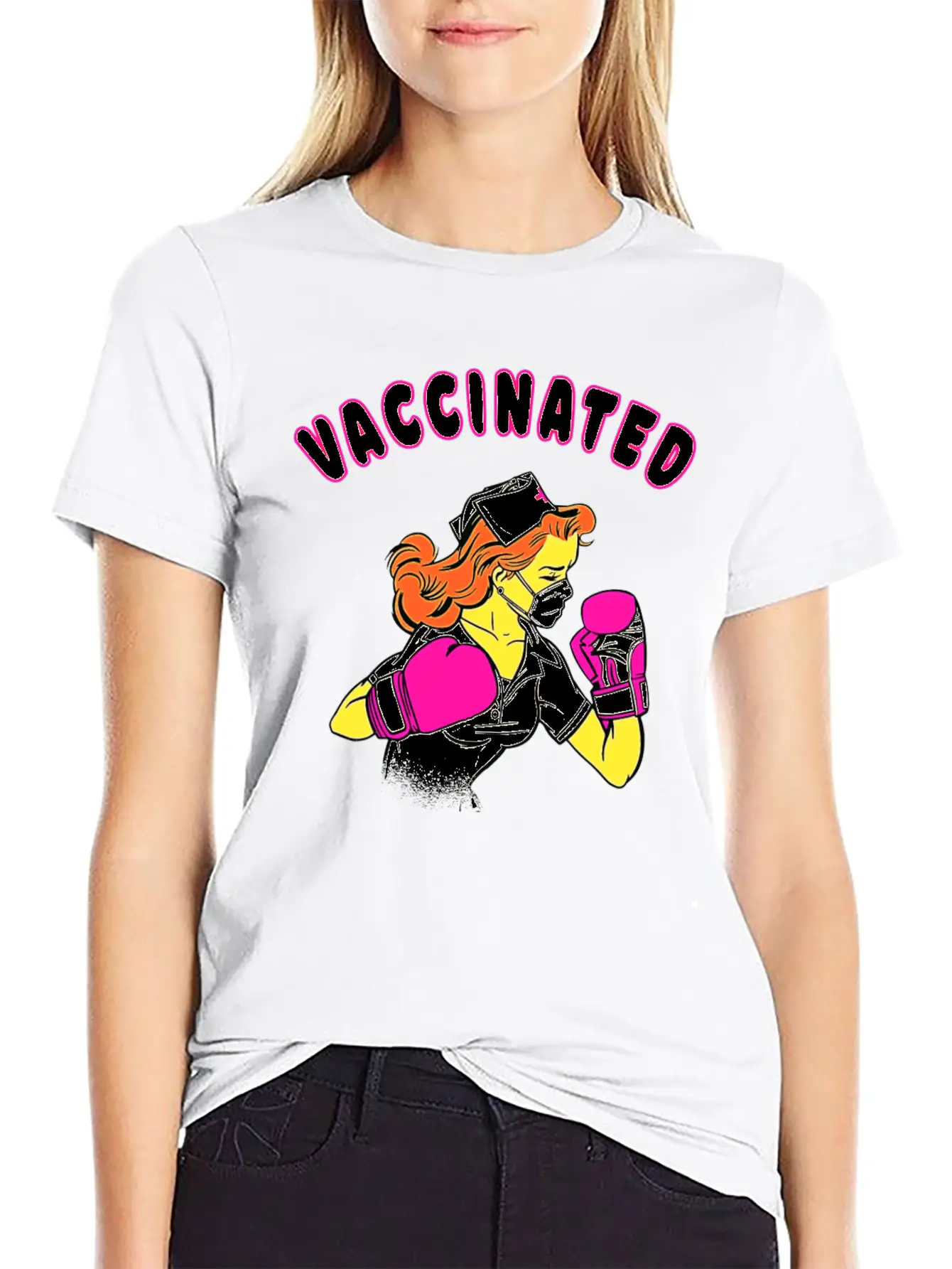 Nurse Vaccination Vaccinated Comfortable Minimalist Graphic Tee – Summer Style Essential