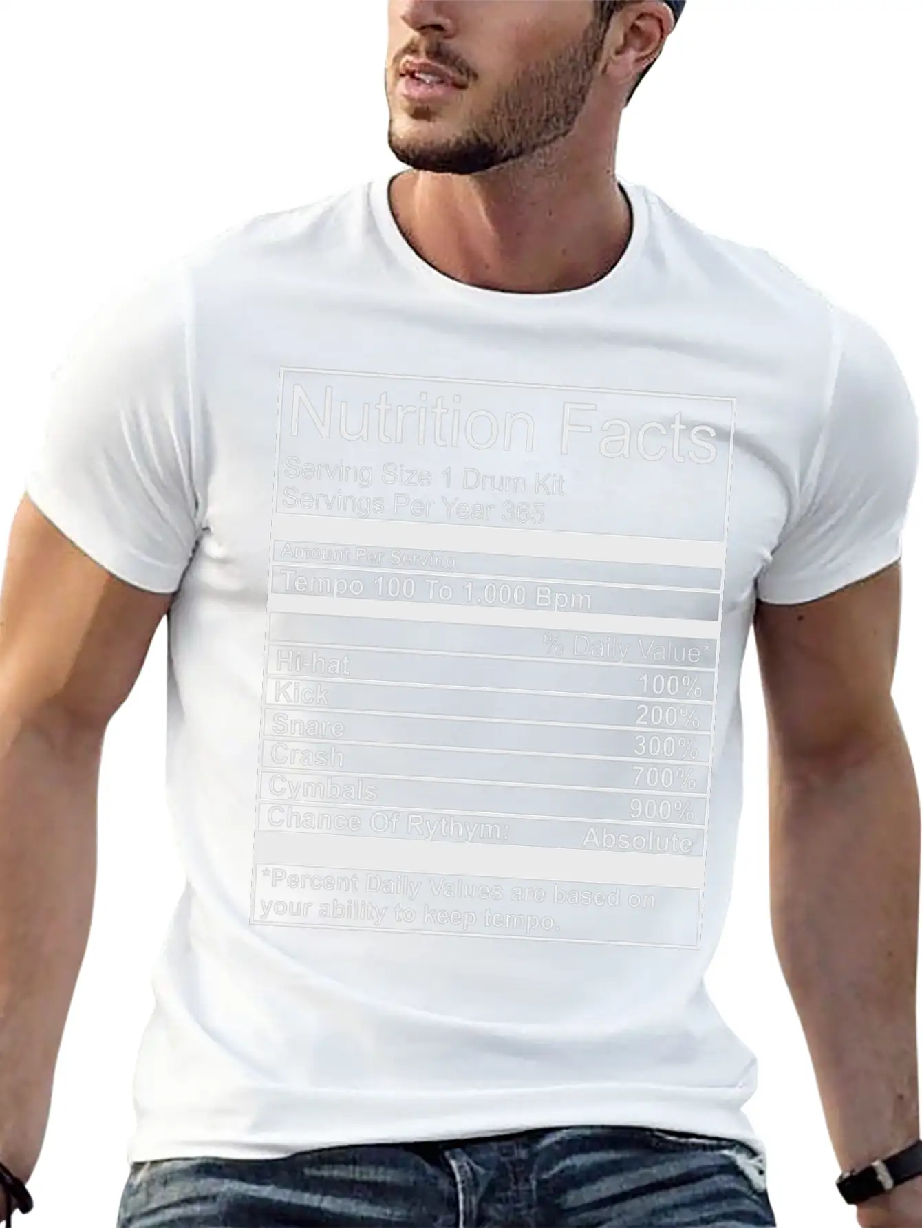 Nutrition Facts Unisex Casual T-Shirt – Clean Design For Daily Comfort