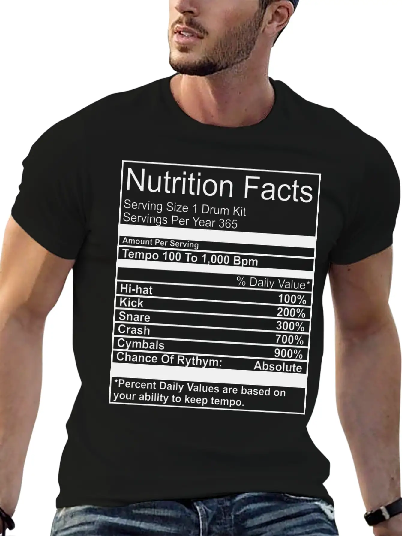 Nutrition Facts Unisex Casual T-Shirt – Clean Design For Daily Comfort