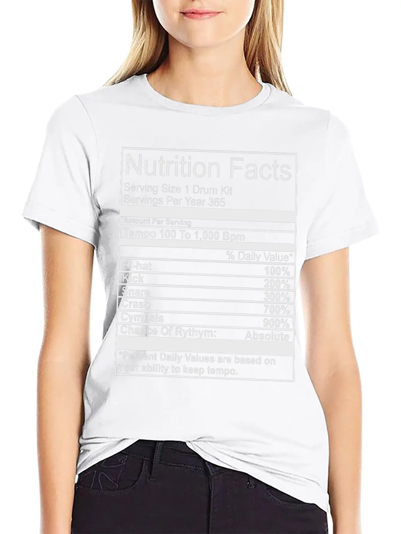 Nutrition Facts Unisex Casual T-Shirt – Clean Design For Daily Comfort