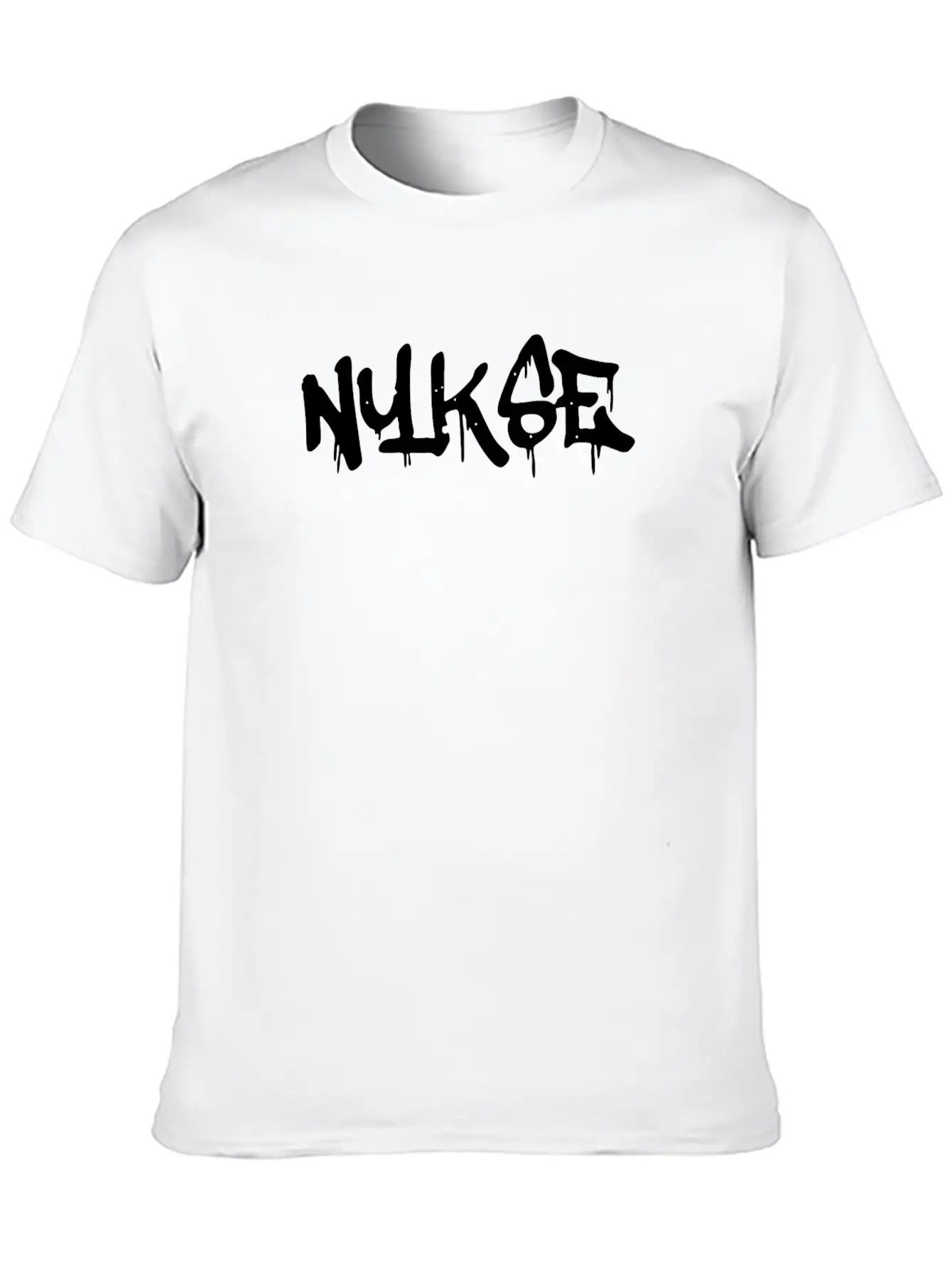 NYKSE Graffiti Logo Basic Graphic T-Shirt – Daily Comfort In Soft Cotton