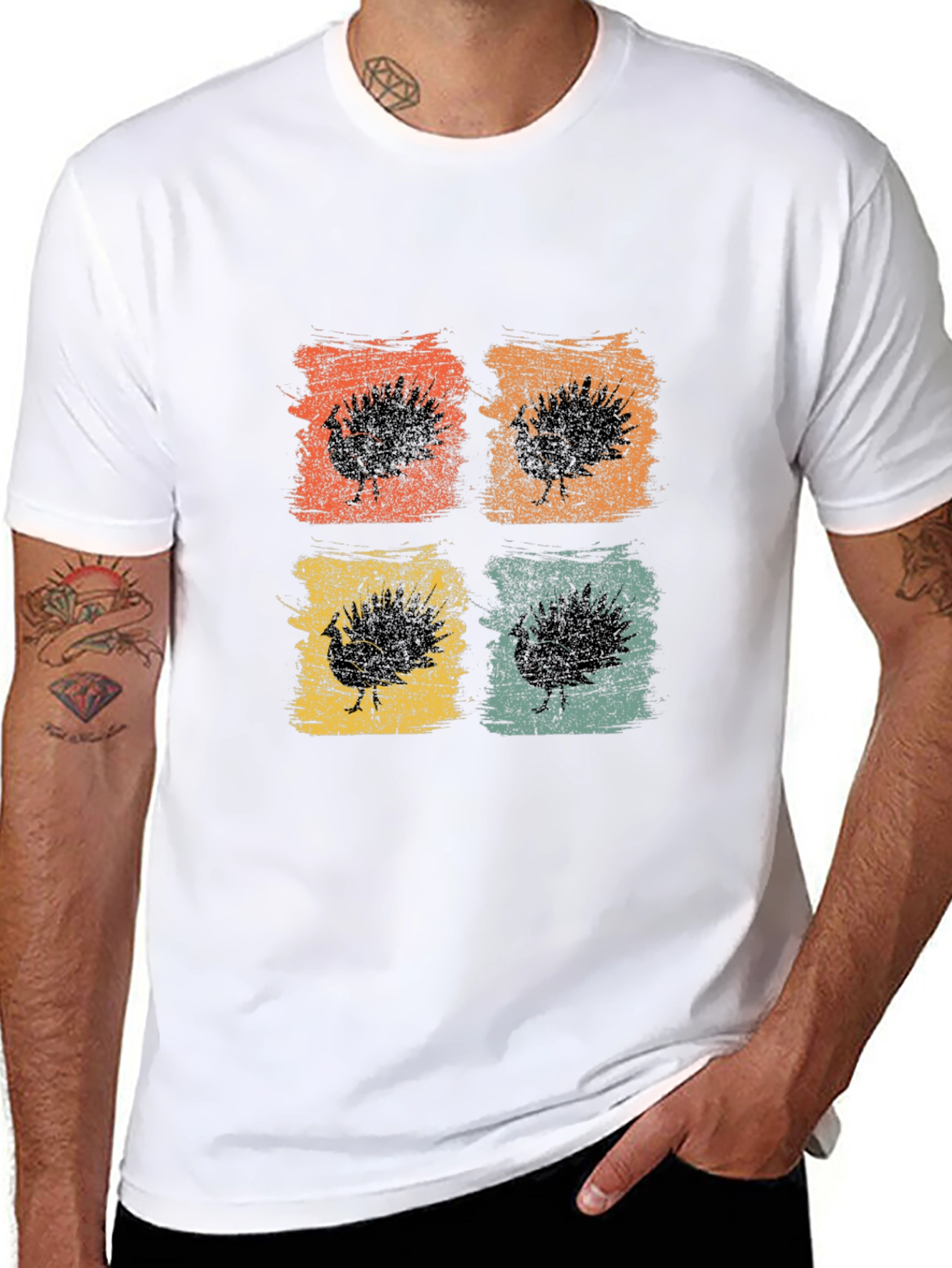 Retro Turkey Graphic T-Shirt - Thanksgiving Style