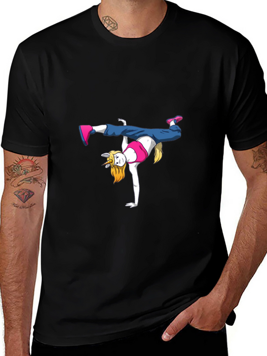 Unicorn Dance T-Shirt - Black Cotton Tee
