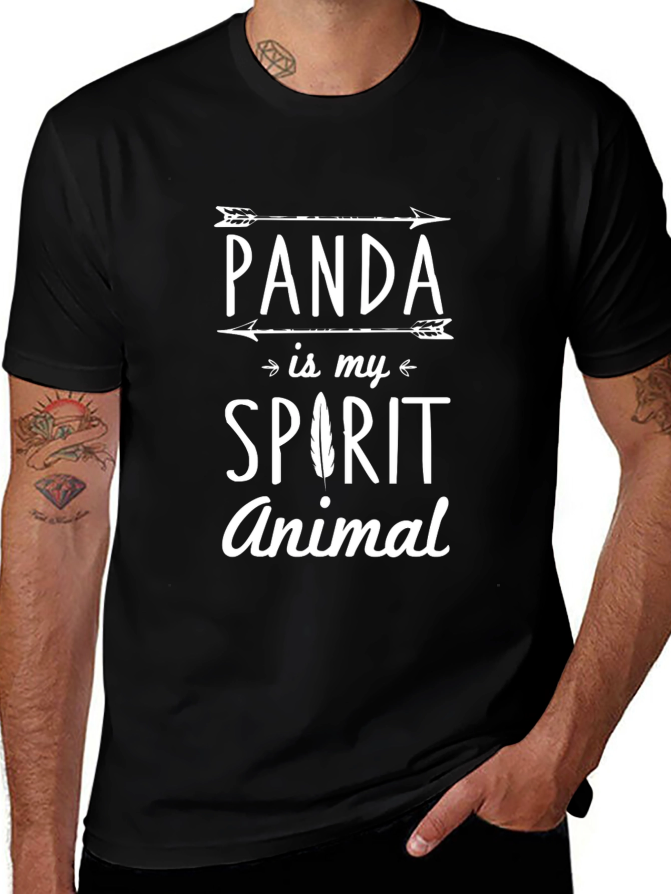 Panda Spirit Animal Graphic T-Shirt