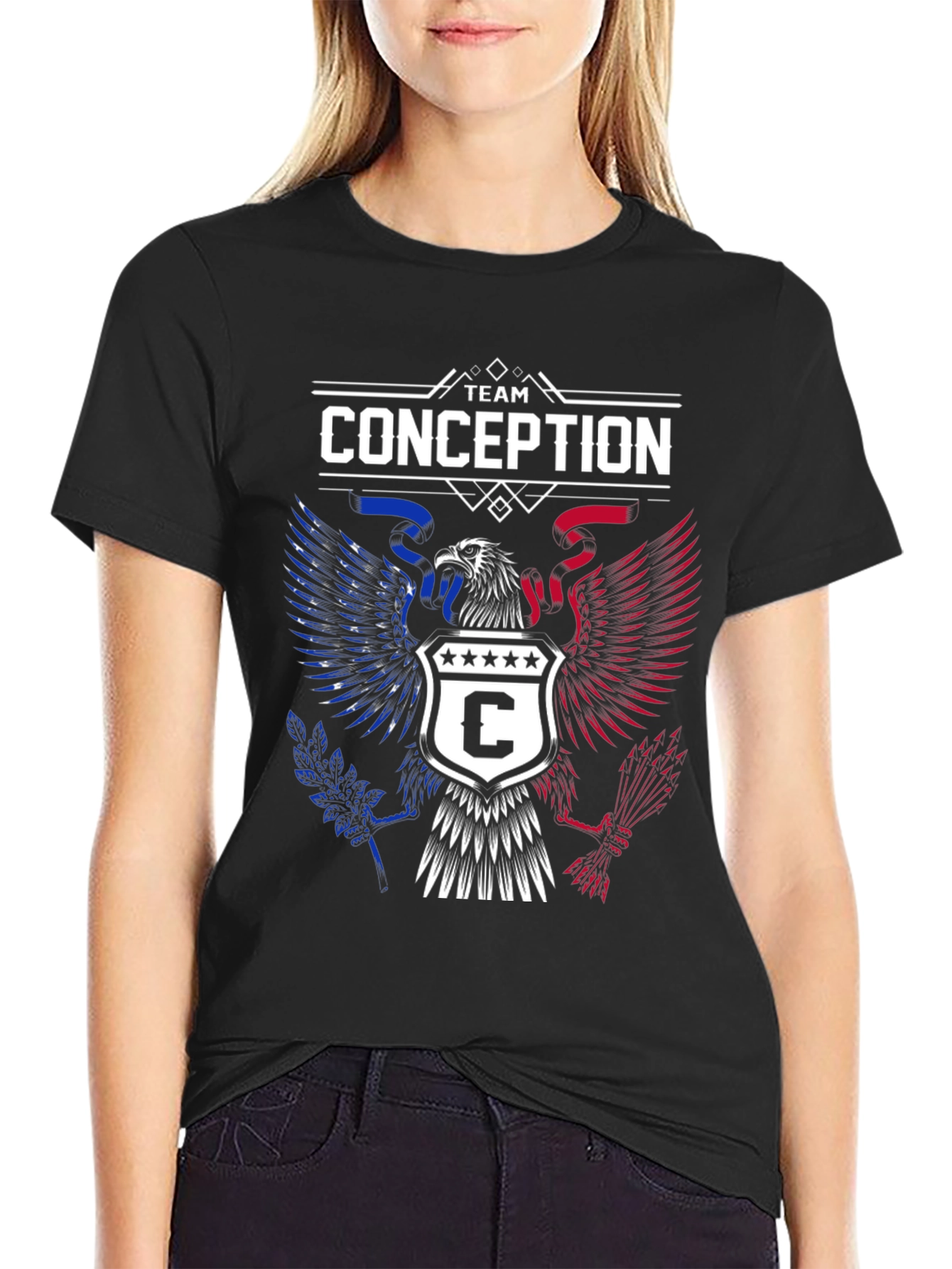 Team Conception T-Shirt - Patriotic Eagle Design
