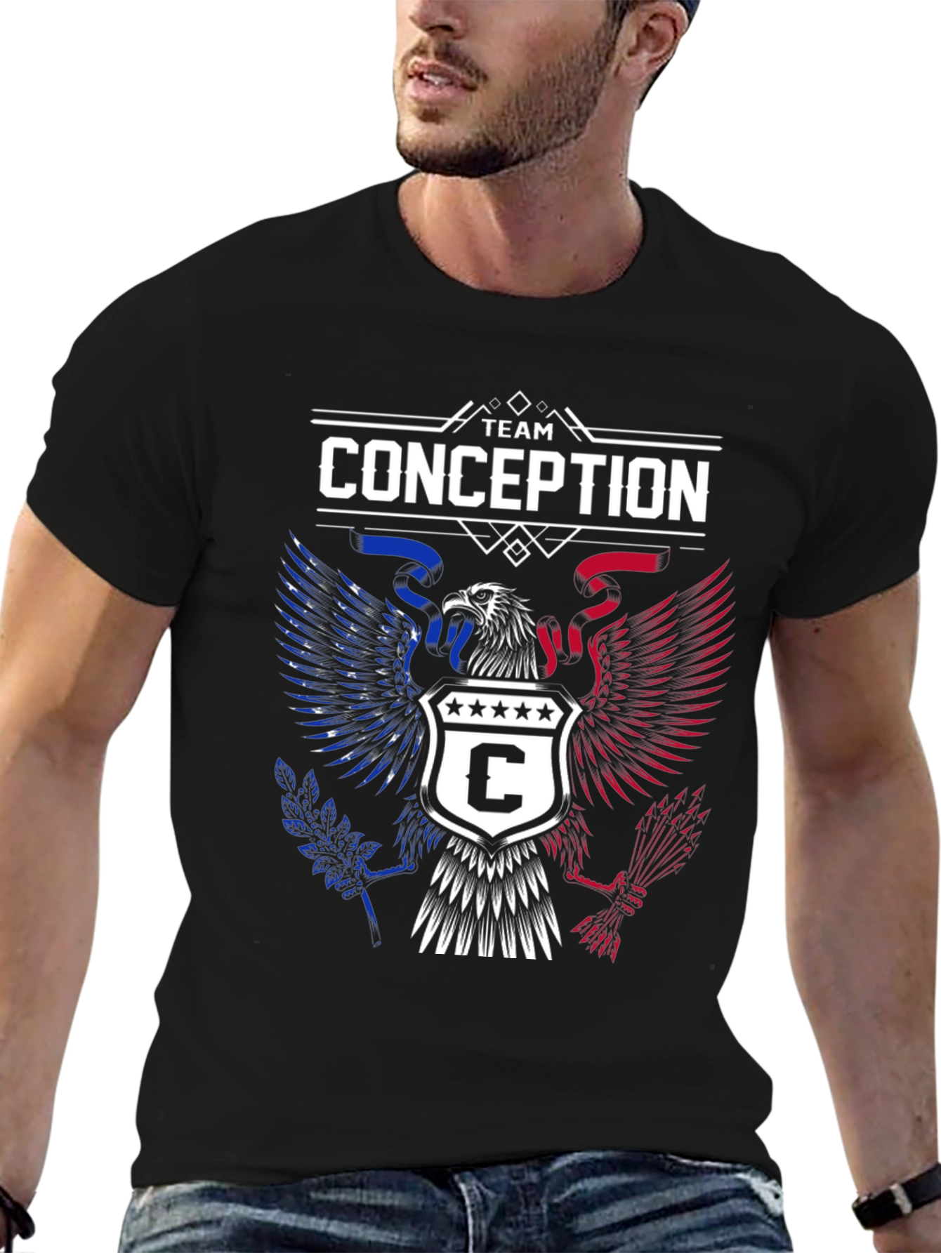 Team Conception T-Shirt - Patriotic Eagle Design