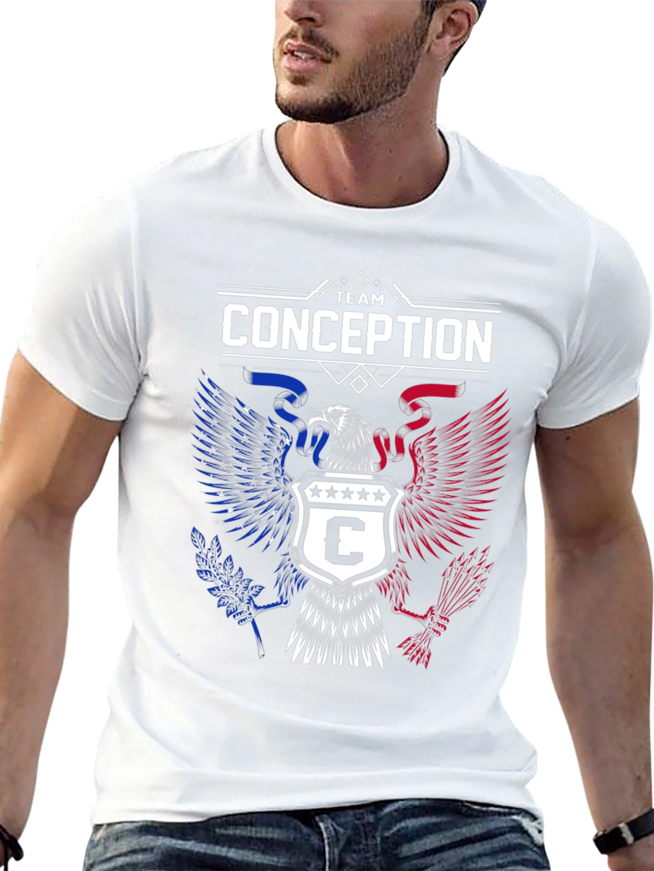 Team Conception T-Shirt - Patriotic Eagle Design