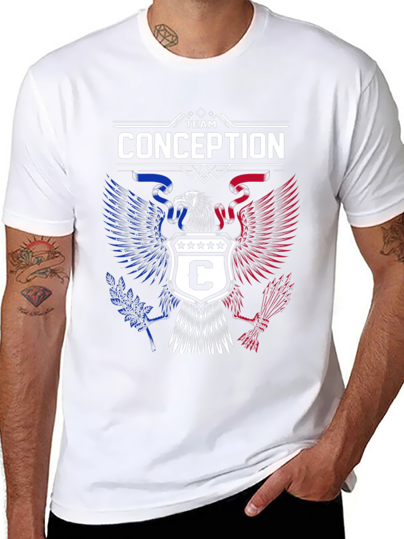 Team Conception T-Shirt - Patriotic Eagle Design