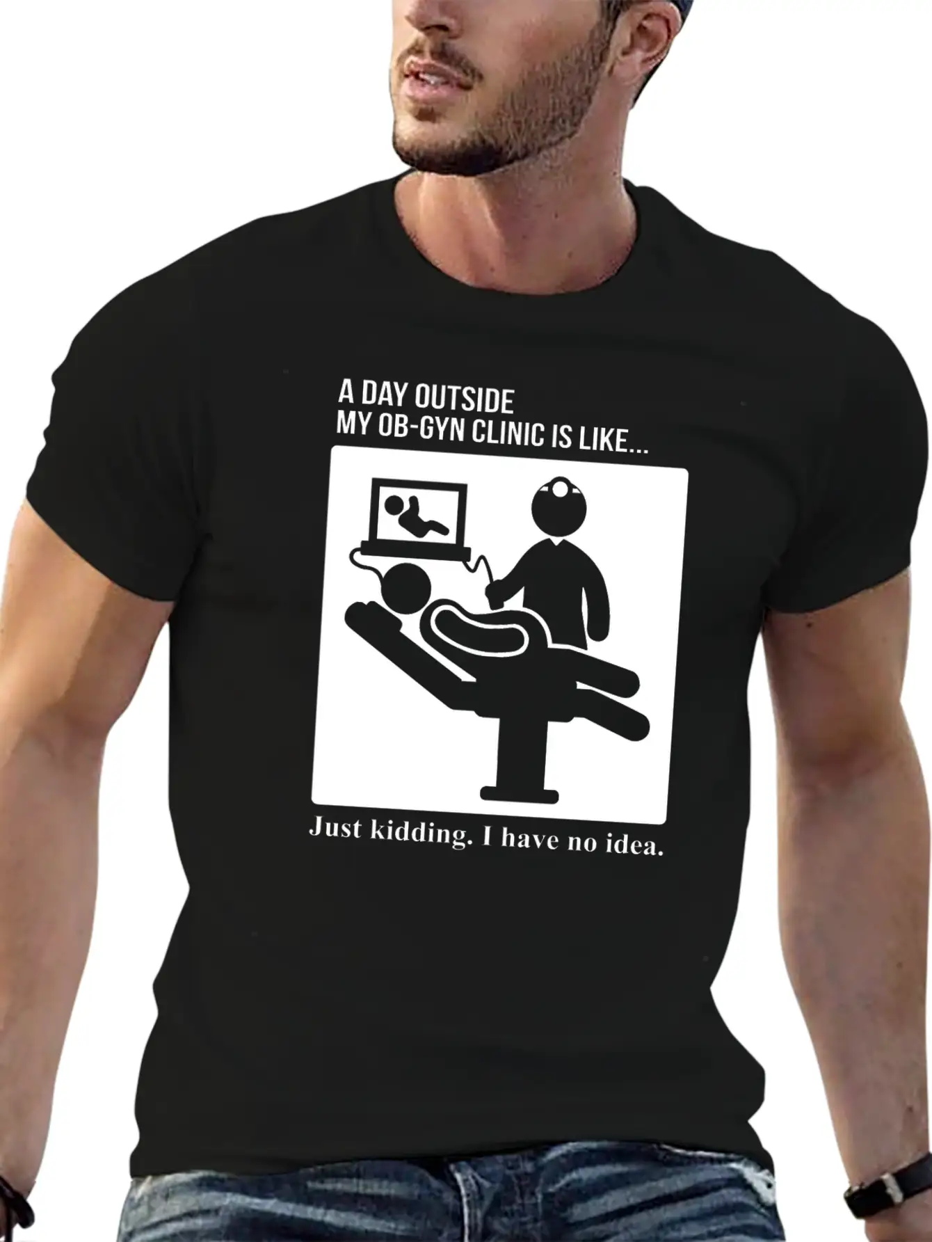 OB GYN Obstetrics Gynecology Day Outside Clinic Unisex Casual T-Shirt – Clean Design For Daily Comfort