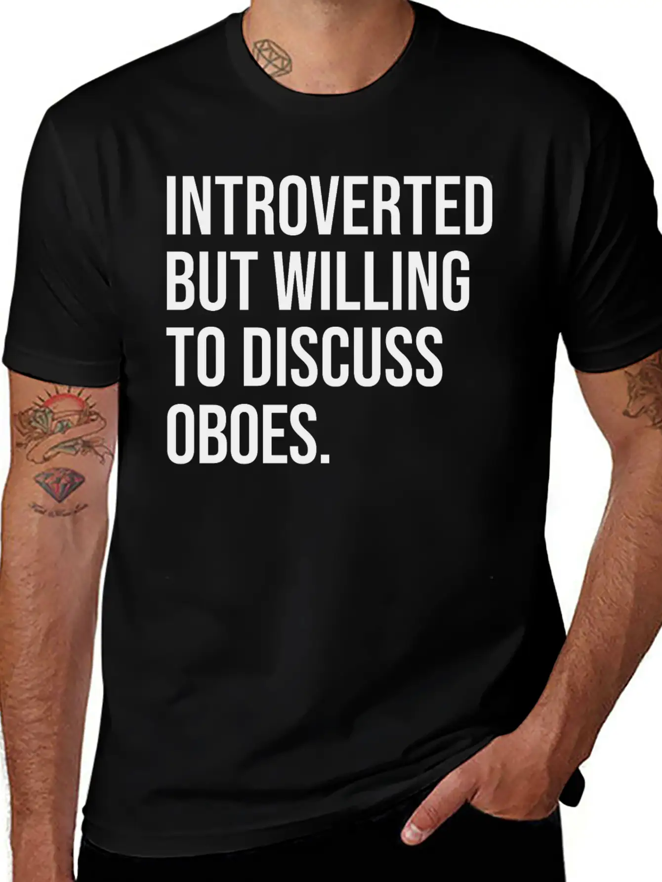 Oboe Funny Introverted Oboist Saying Soft Cotton Short Sleeve Tee – Unisex Wardrobe Staple