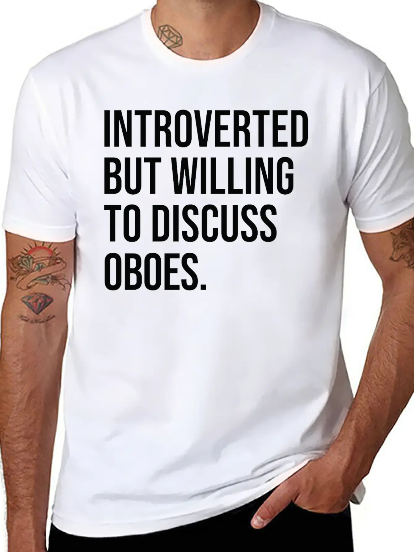 Oboe Funny Introverted Oboist Saying Soft Cotton Short Sleeve Tee – Unisex Wardrobe Staple
