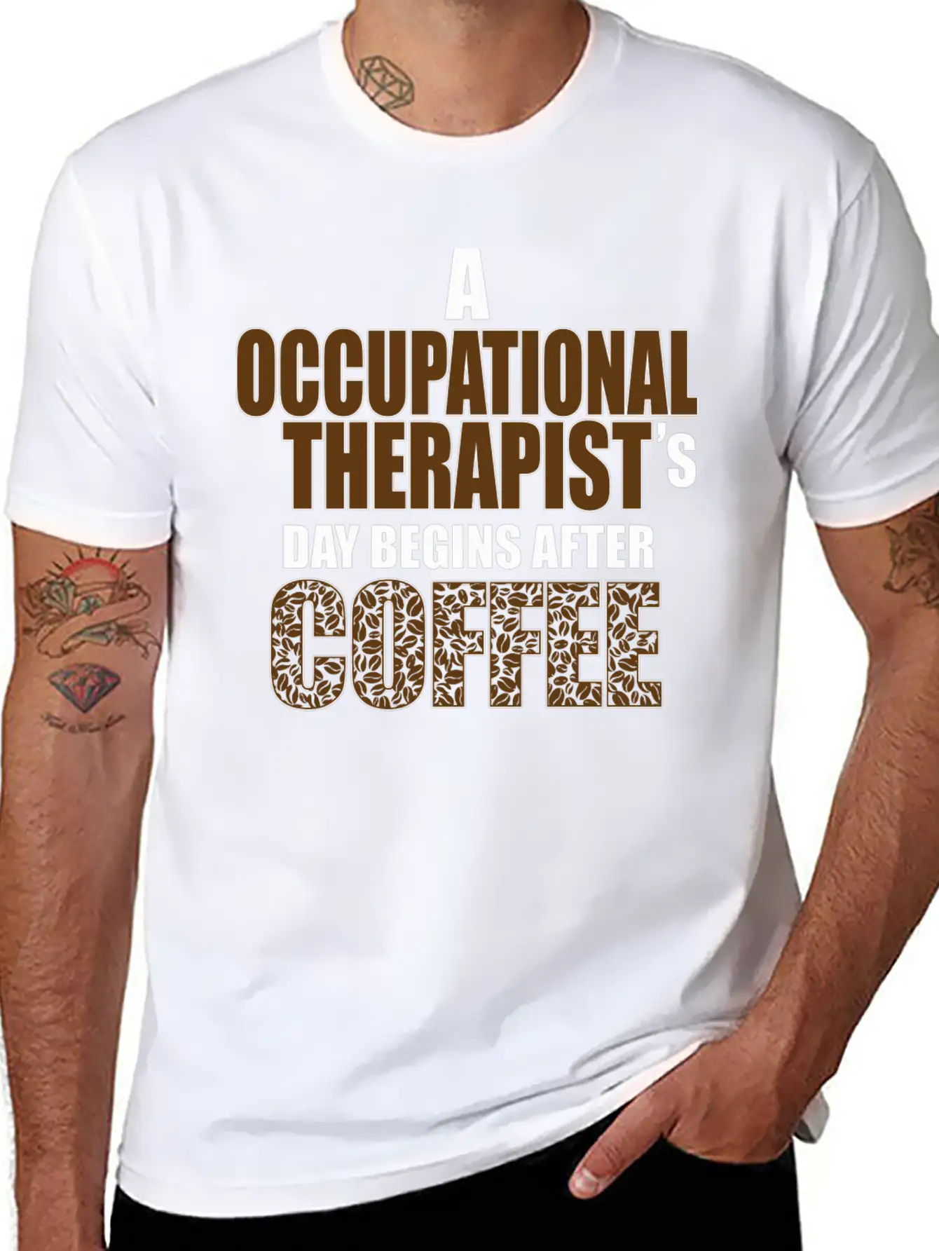 Occupational Therapist Day Begins After Coffee Modern Fit Casual T-Shirt – Clean And Versatile Design