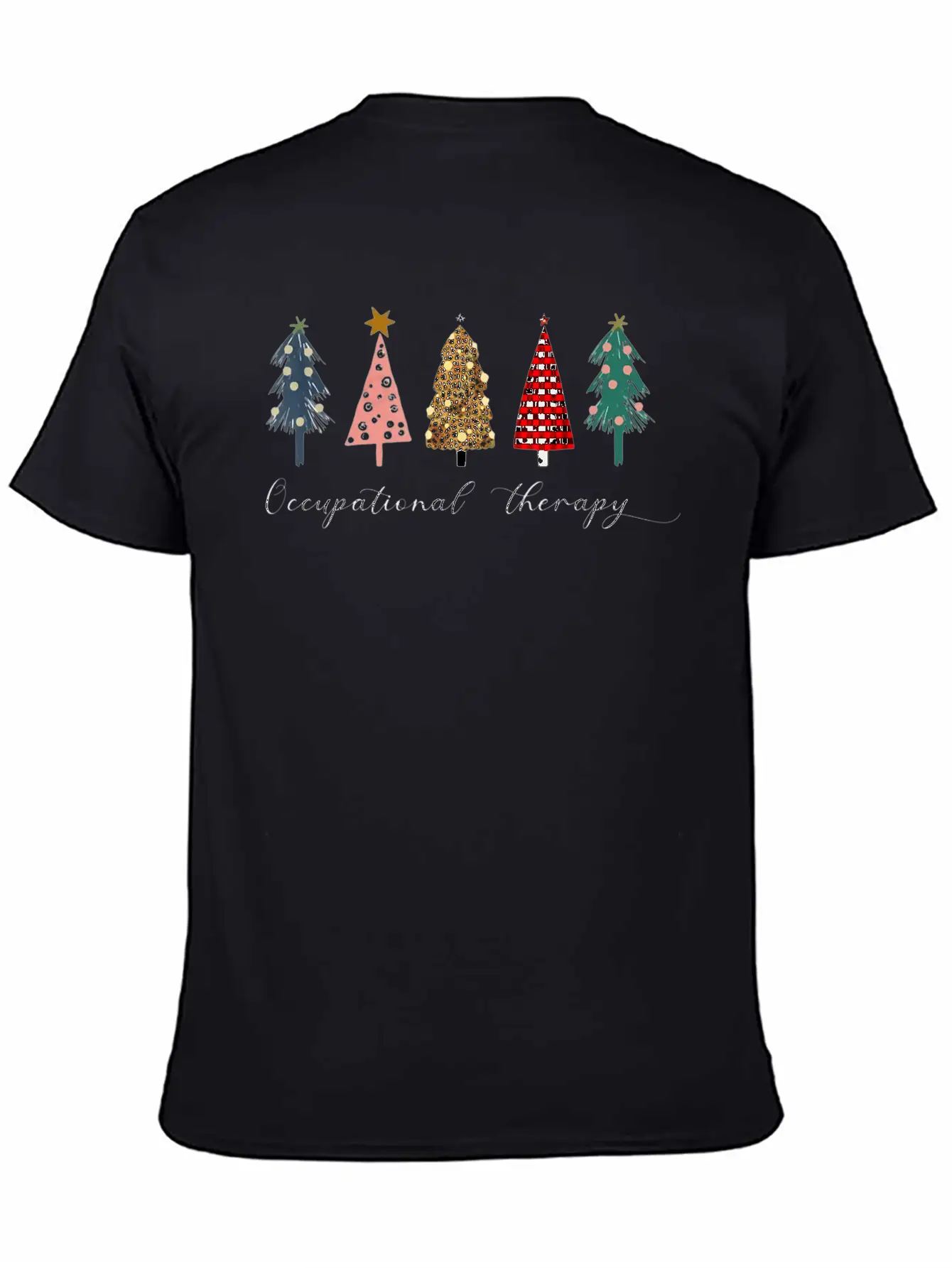 Occupational Therapy Christmas Tree OT Therapist Unisex Casual T-Shirt – Clean Design For Daily Comfort