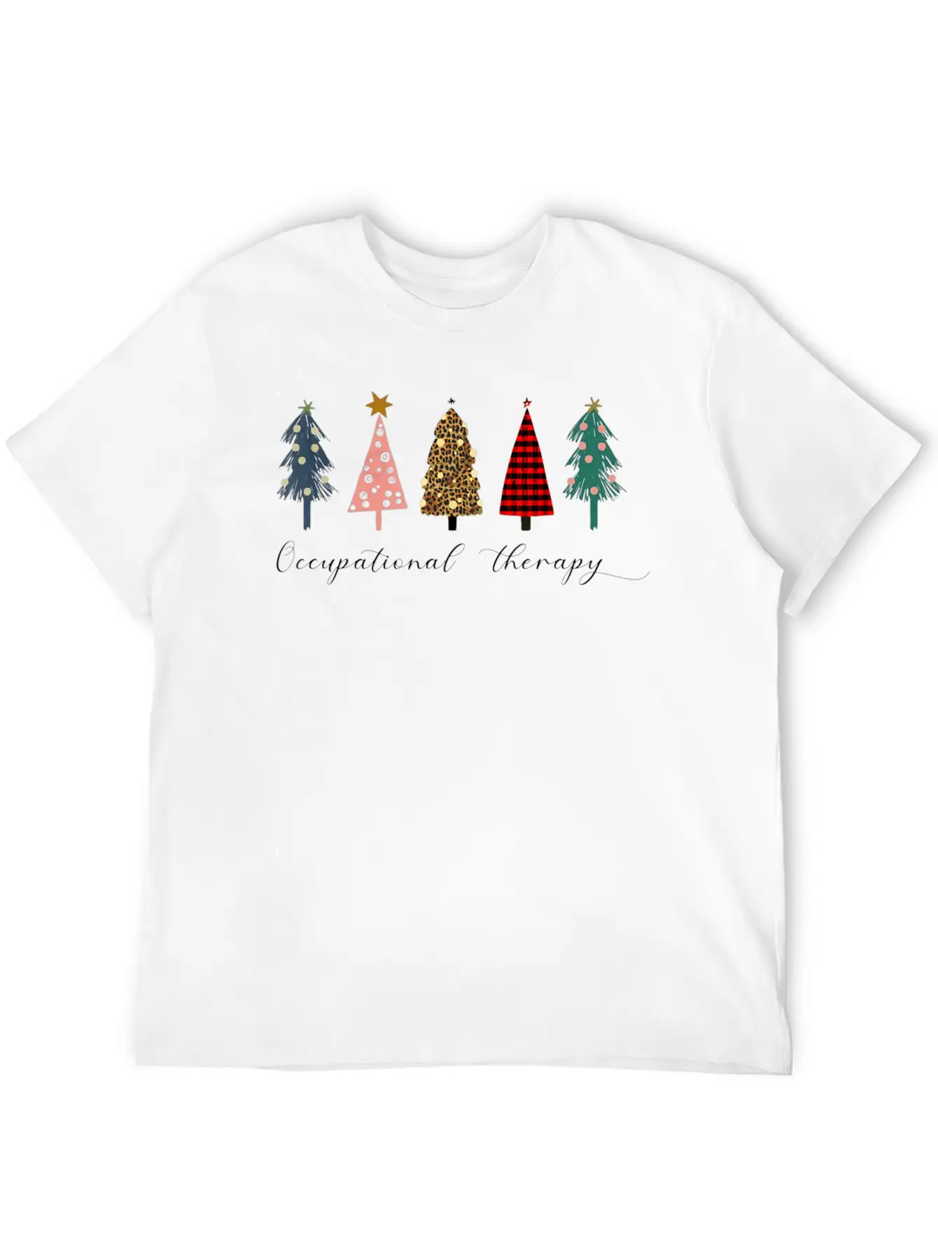 Occupational Therapy Christmas Tree OT Therapist Unisex Casual T-Shirt – Clean Design For Daily Comfort