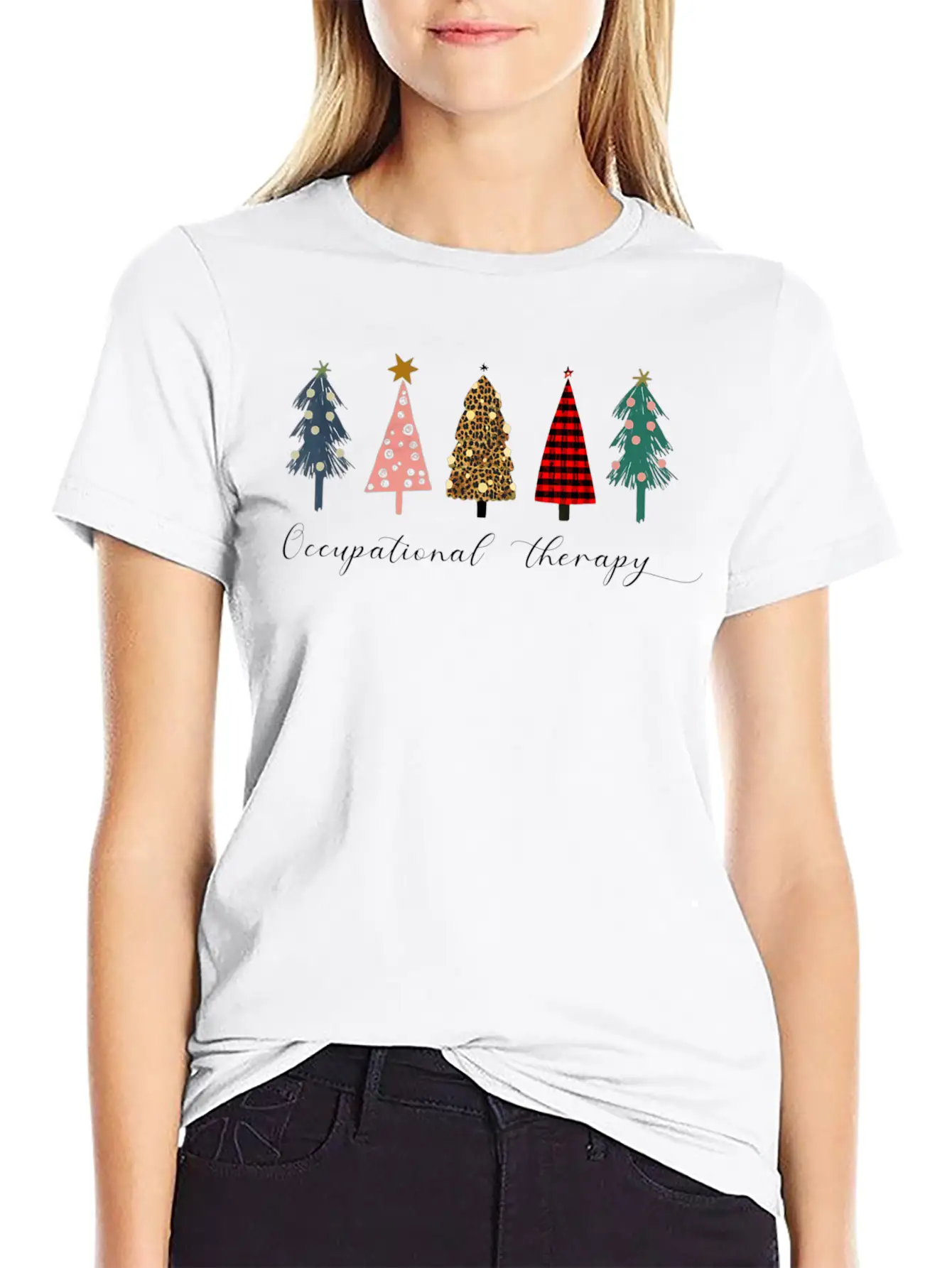 Occupational Therapy Christmas Tree OT Therapist Unisex Casual T-Shirt – Clean Design For Daily Comfort