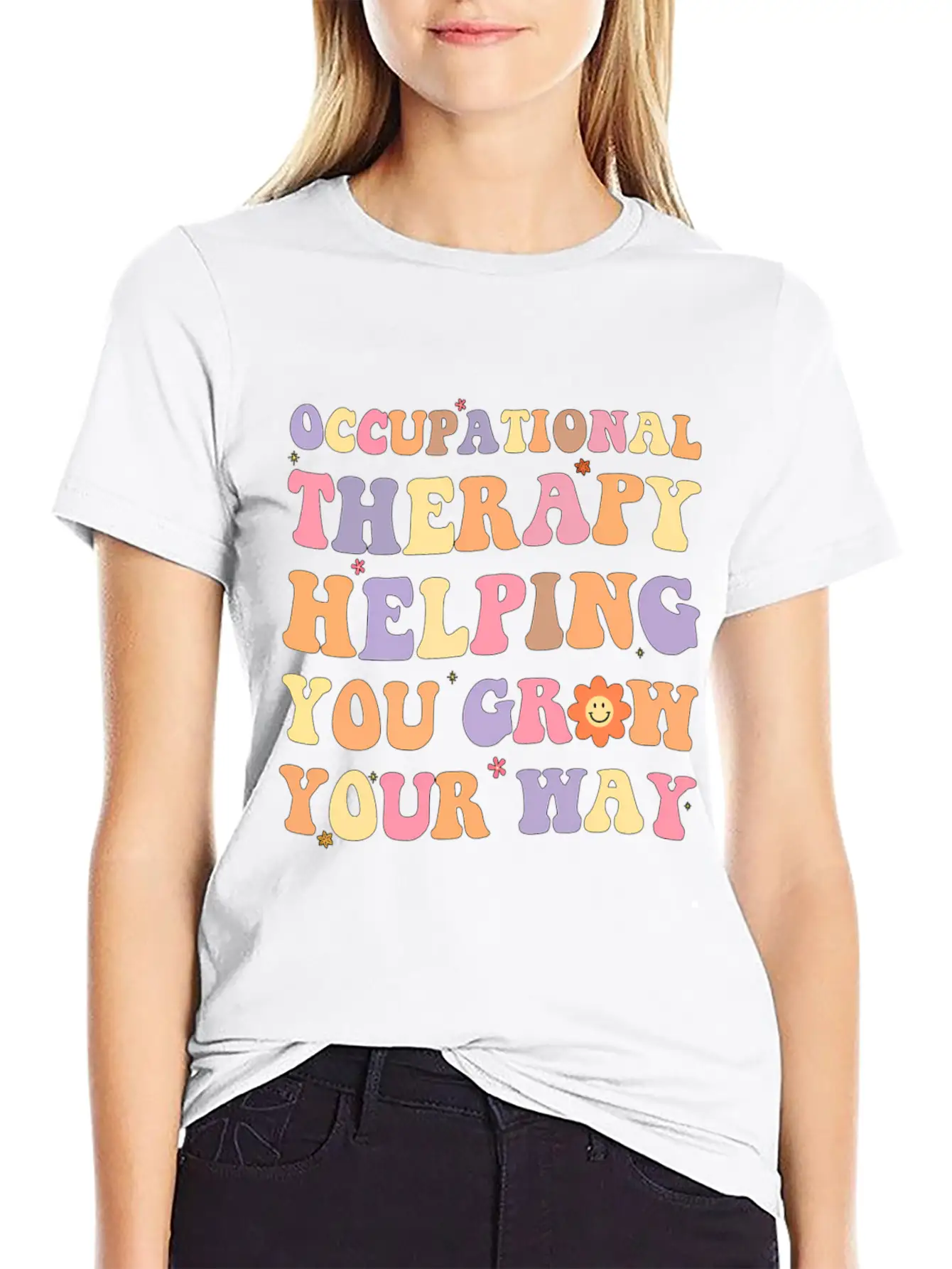 Occupational Therapy Helg You Grow Your Way Ot Mon Modern Fit Casual T-Shirt ��� Clean And Versatile Design