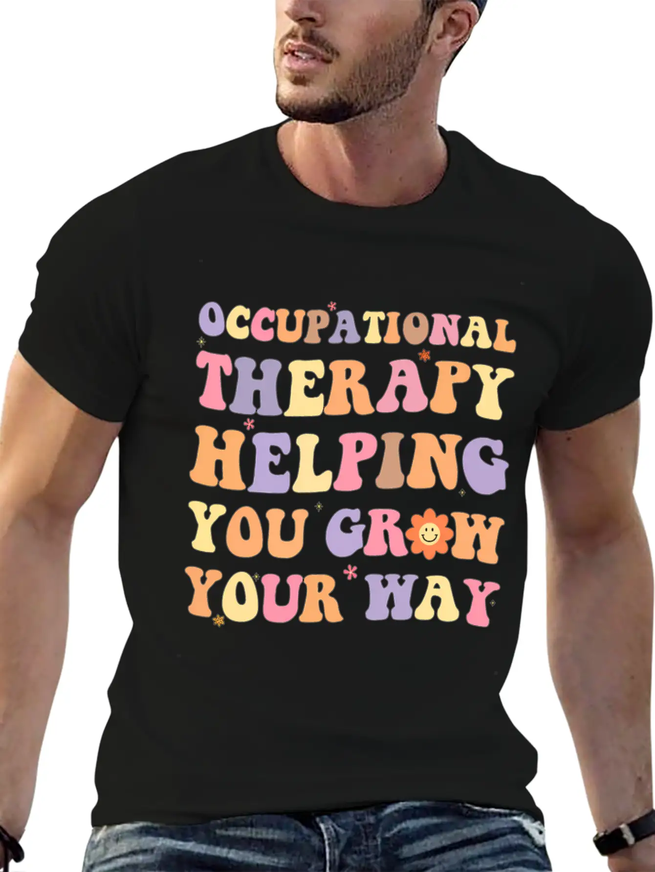 Occupational Therapy Helg You Grow Your Way Ot Mon Modern Fit Casual T-Shirt ��� Clean And Versatile Design