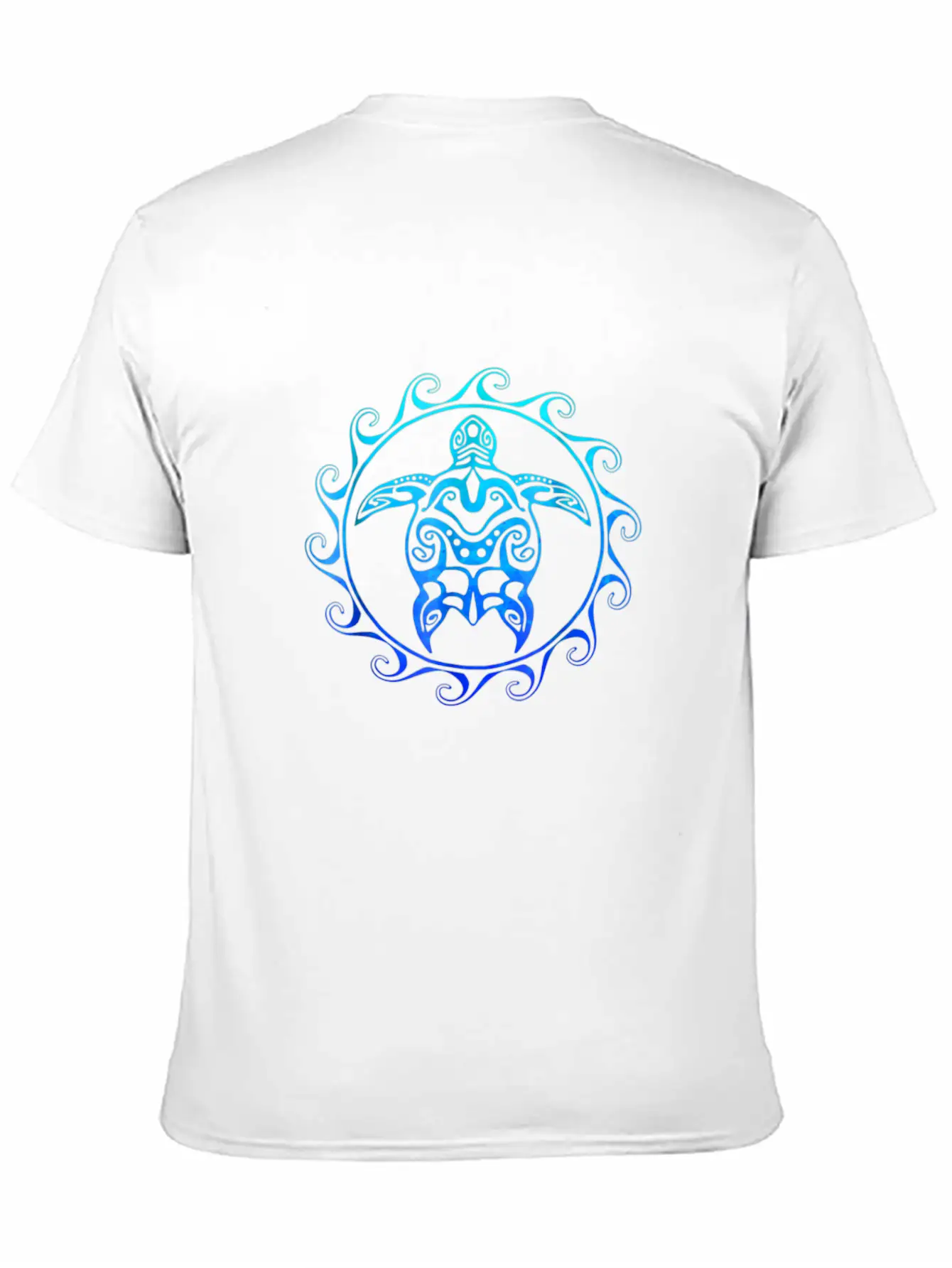 Ocean Blue Tribal Hawaiian Sea Turtle T-shirt Basic Graphic T-Shirt – Daily Comfort In Soft Cotton