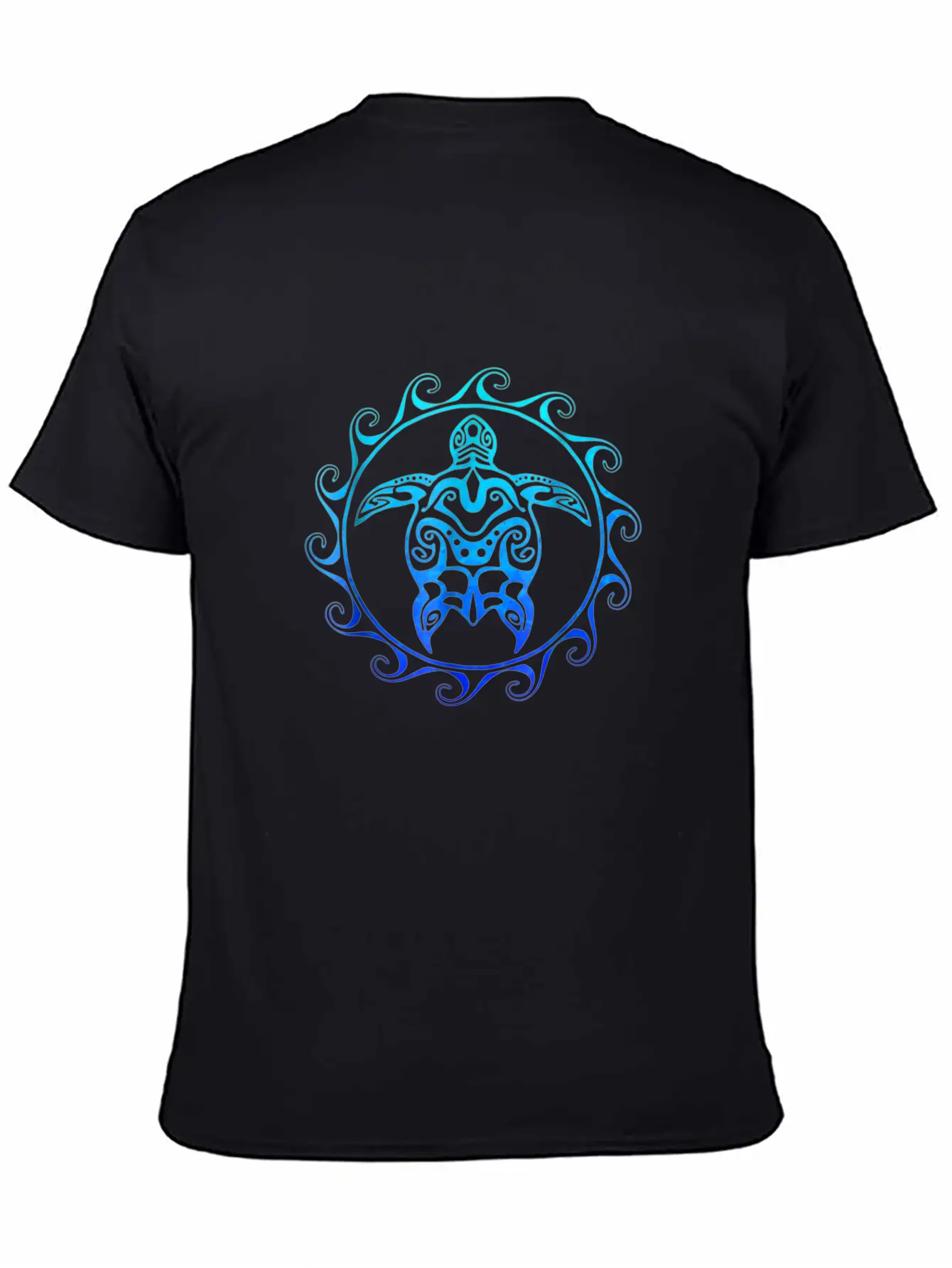Ocean Blue Tribal Hawaiian Sea Turtle T-shirt Basic Graphic T-Shirt – Daily Comfort In Soft Cotton