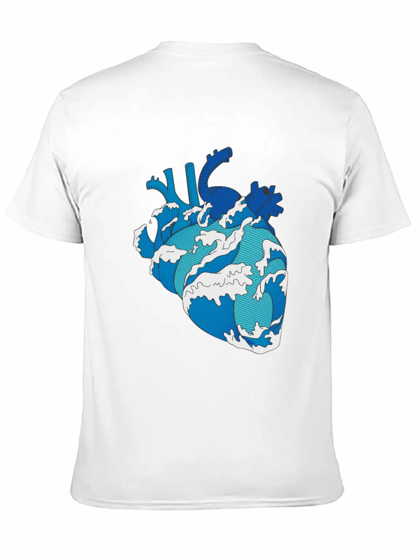 Ocean Waves Mixed With A Heart Soft Cotton Short Sleeve Tee – Unisex Wardrobe Staple