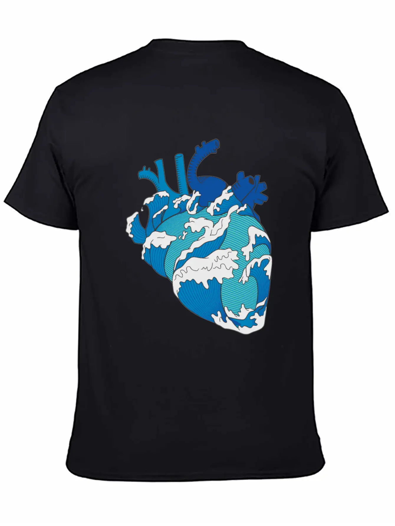 Ocean Waves Mixed With A Heart Soft Cotton Short Sleeve Tee – Unisex Wardrobe Staple