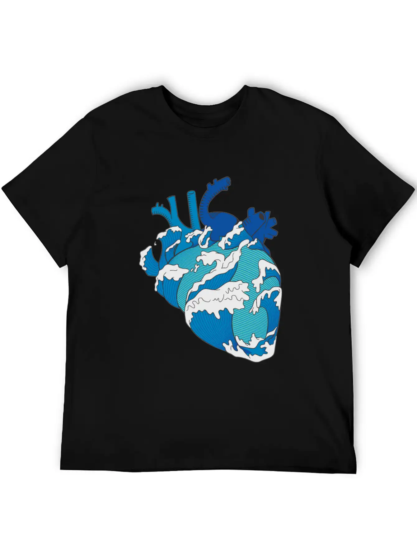 Ocean Waves Mixed With A Heart Soft Cotton Short Sleeve Tee – Unisex Wardrobe Staple