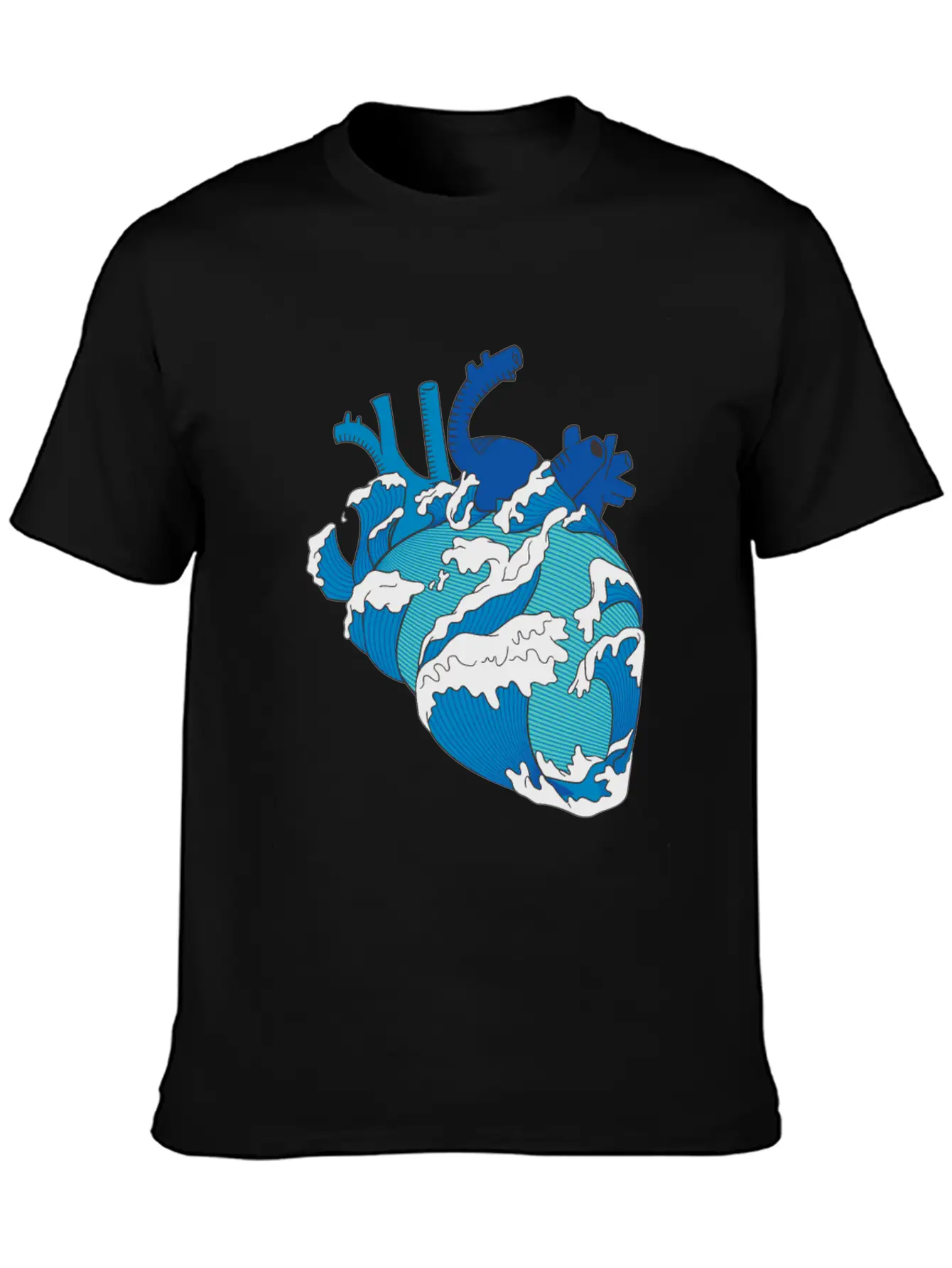 Ocean Waves Mixed With A Heart Soft Cotton Short Sleeve Tee – Unisex Wardrobe Staple