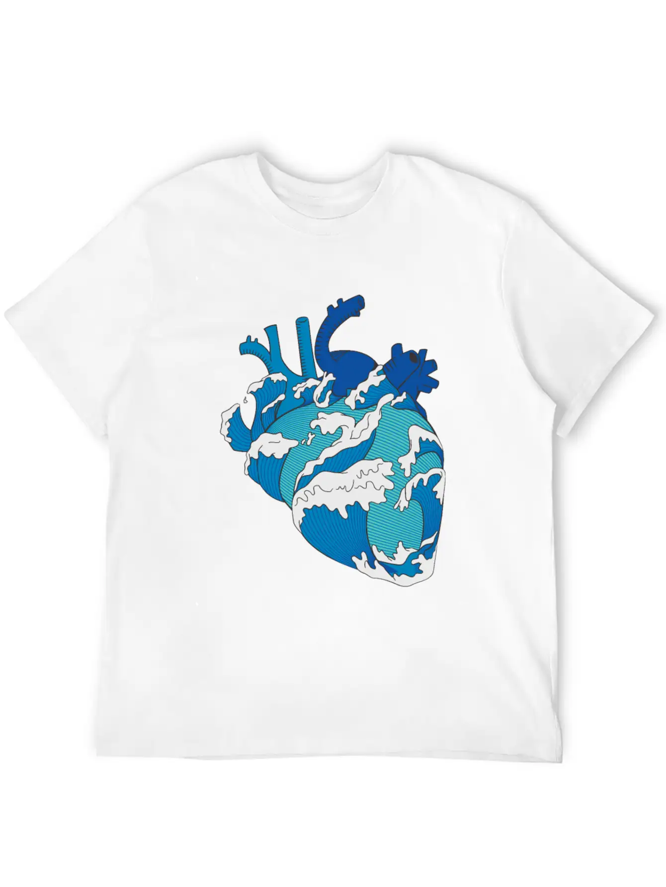 Ocean Waves Mixed With A Heart Soft Cotton Short Sleeve Tee – Unisex Wardrobe Staple