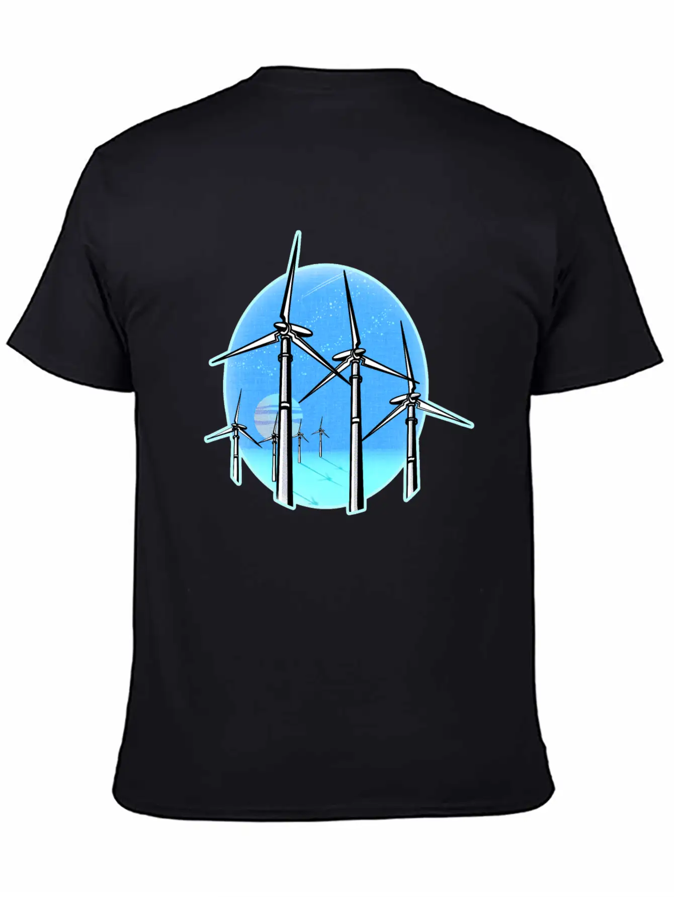 Ocean Wind Farm At Sunset Relaxed Everyday Tee – Lightweight And Durable Cotton