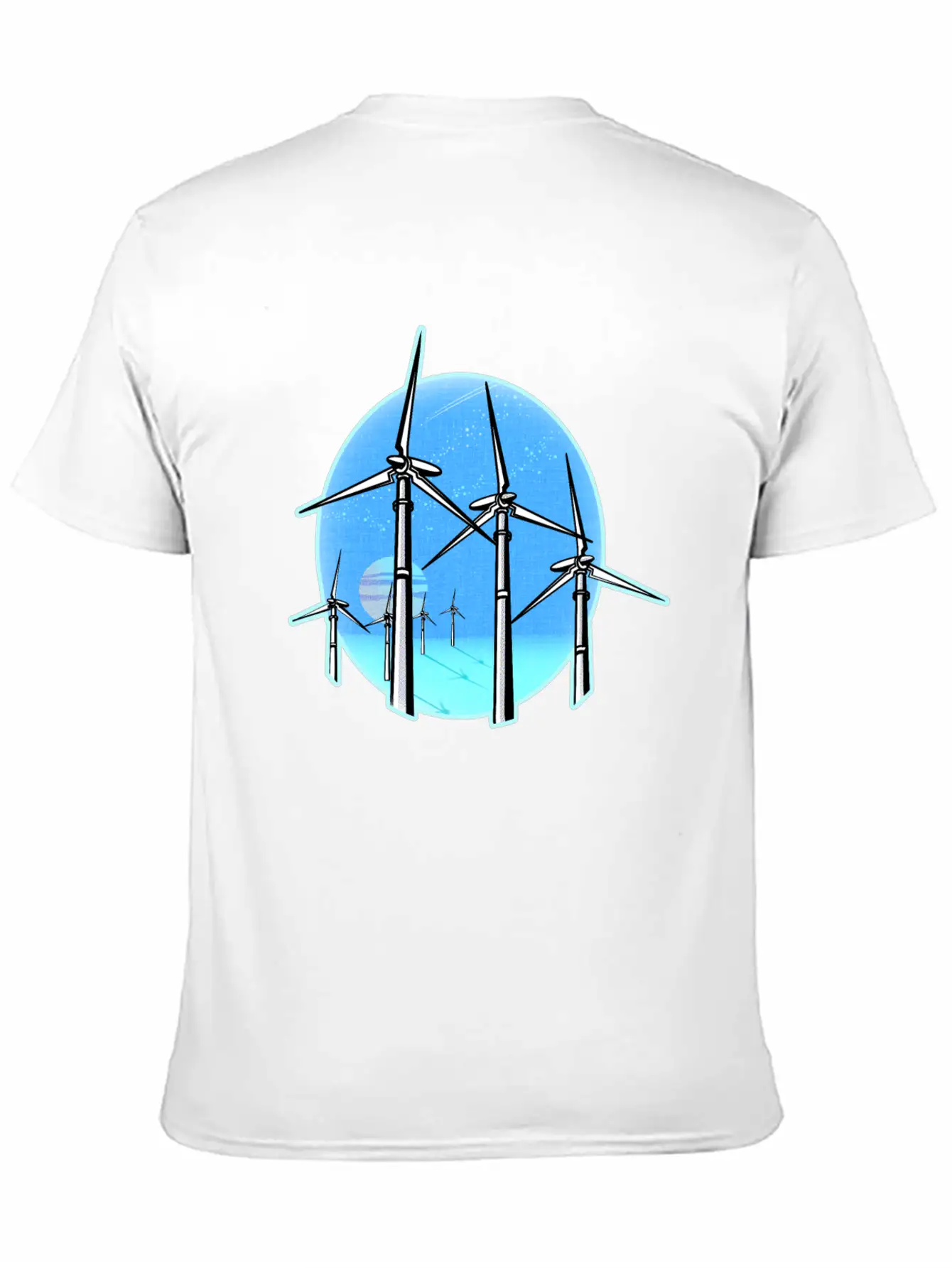 Ocean Wind Farm At Sunset Relaxed Everyday Tee – Lightweight And Durable Cotton
