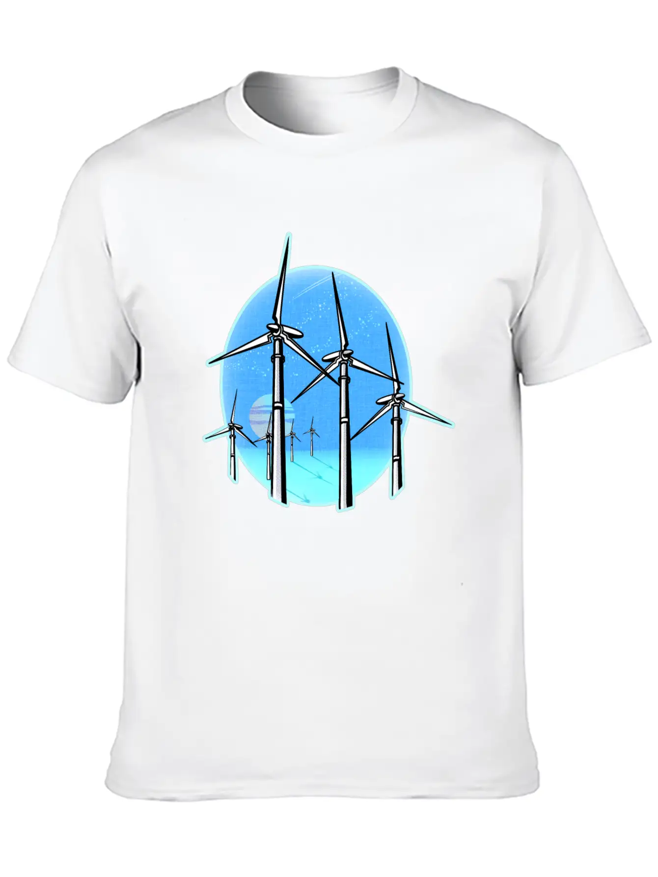 Ocean Wind Farm At Sunset Relaxed Everyday Tee – Lightweight And Durable Cotton