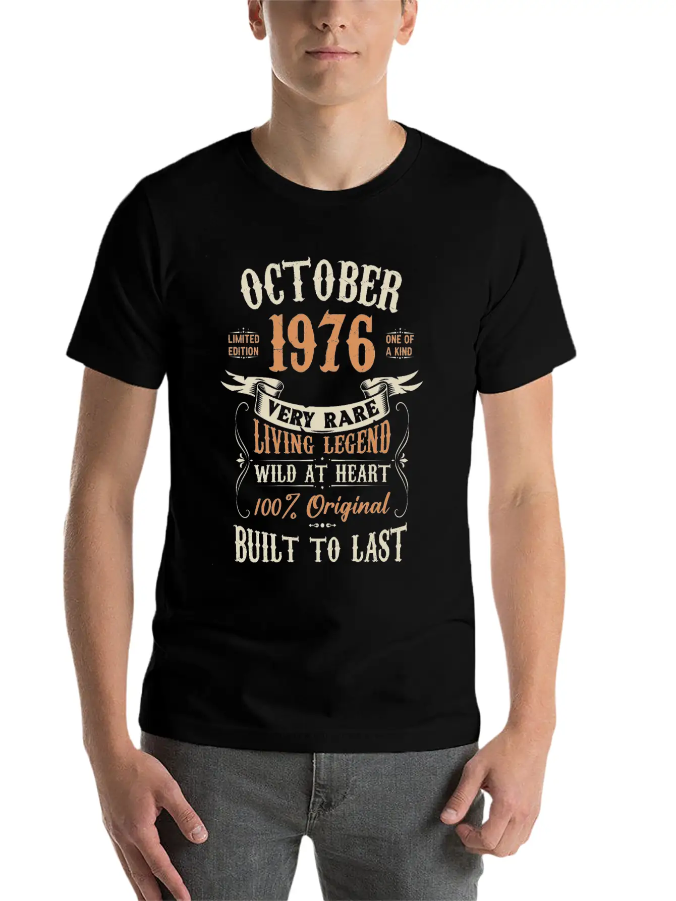 October 1976 Birthday Surprise Soft Cotton Short Sleeve Tee – Unisex Wardrobe Staple