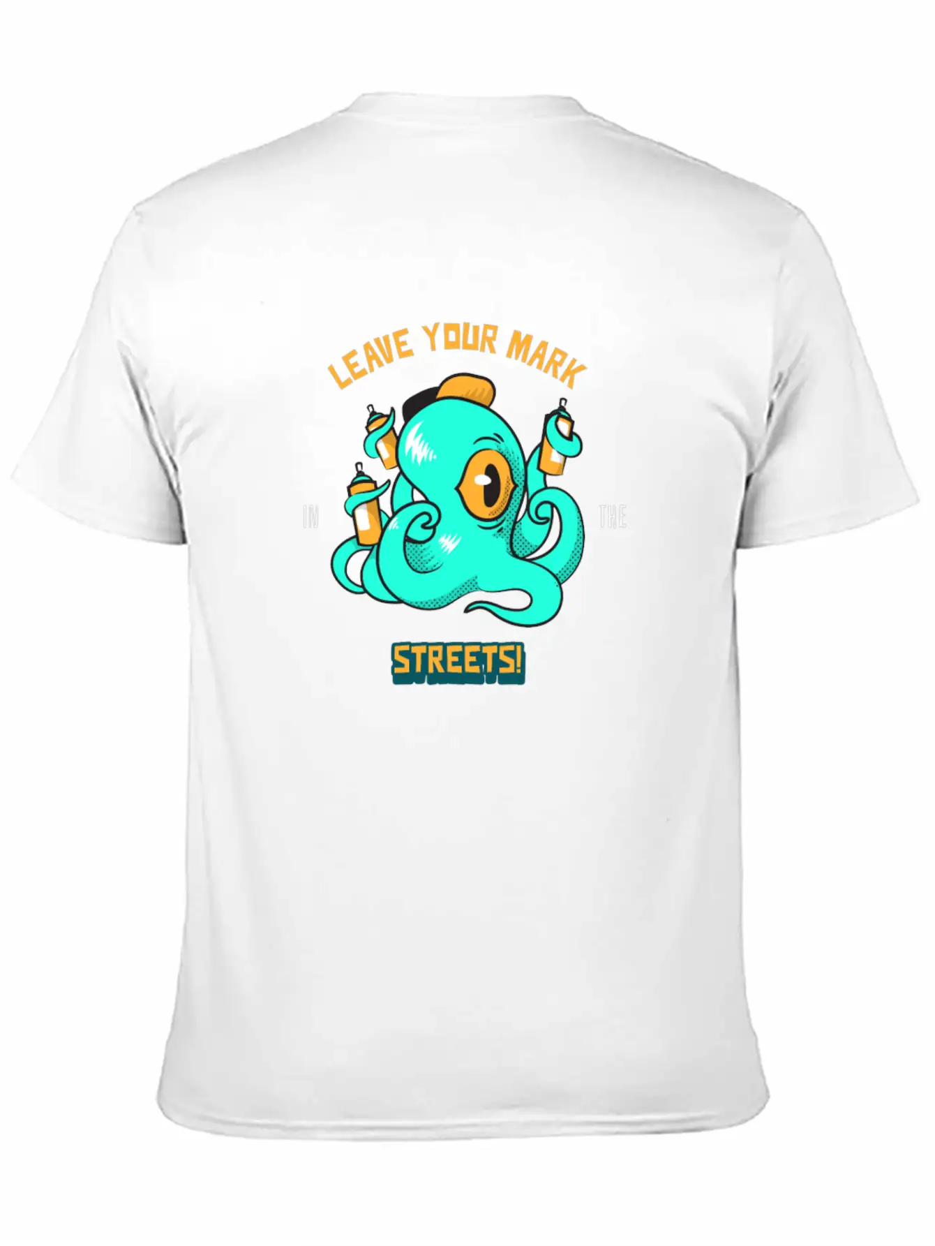Octopus Grafitti Spray - Leave Your Marks Street Classic Fit Graphic Tee For Daily Comfort – Unisex Cotton Shirt