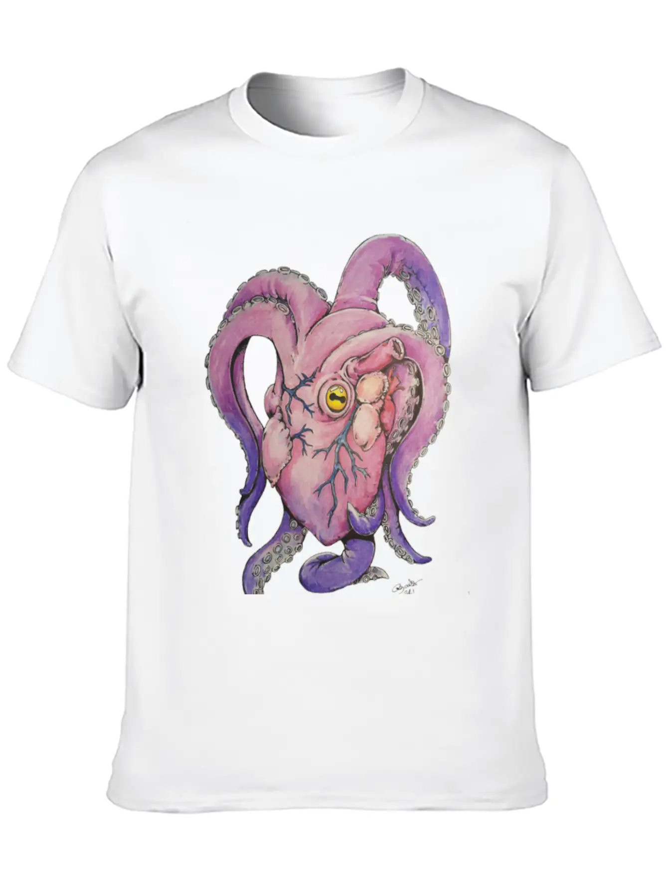 Octopus Heart Modern Fit Casual T-Shirt – Clean And Versatile Design