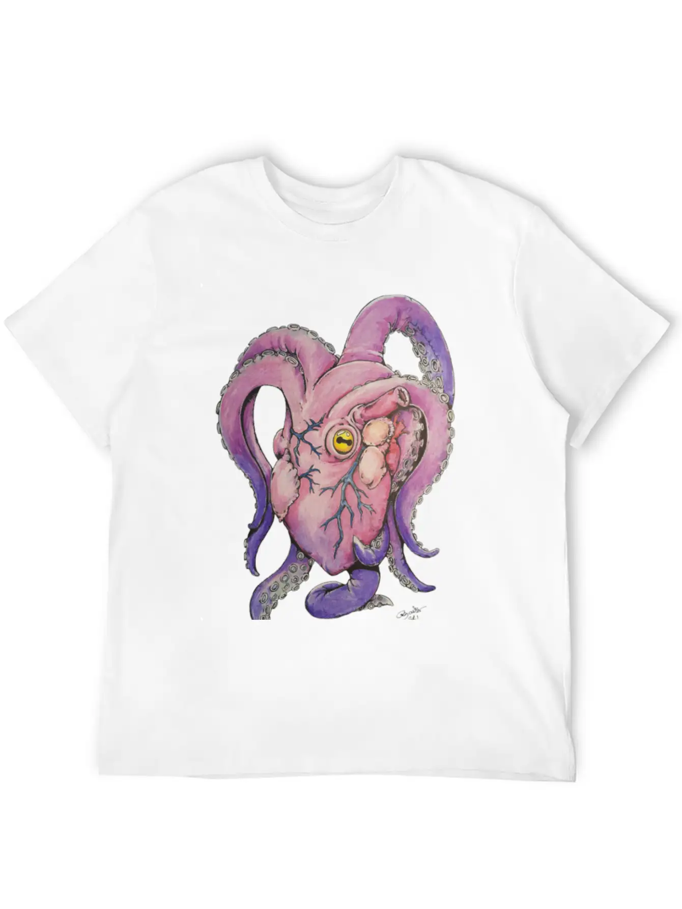 Octopus Heart Modern Fit Casual T-Shirt – Clean And Versatile Design