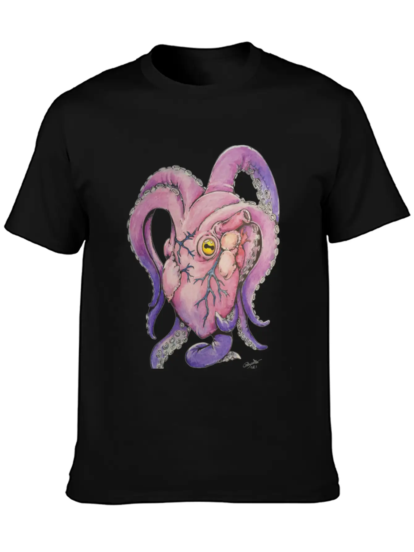 Octopus Heart Modern Fit Casual T-Shirt – Clean And Versatile Design