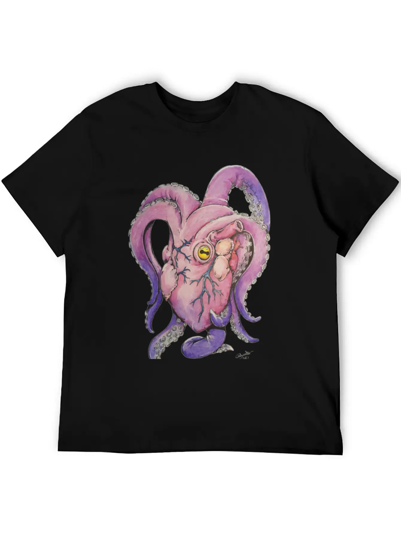 Octopus Heart Modern Fit Casual T-Shirt – Clean And Versatile Design