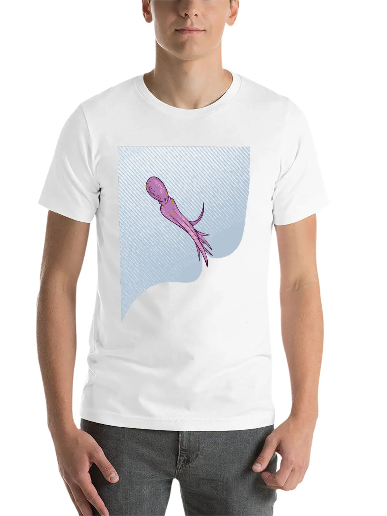 Octopus Squirting Ink Unisex Casual T-Shirt – Clean Design For Daily Comfort