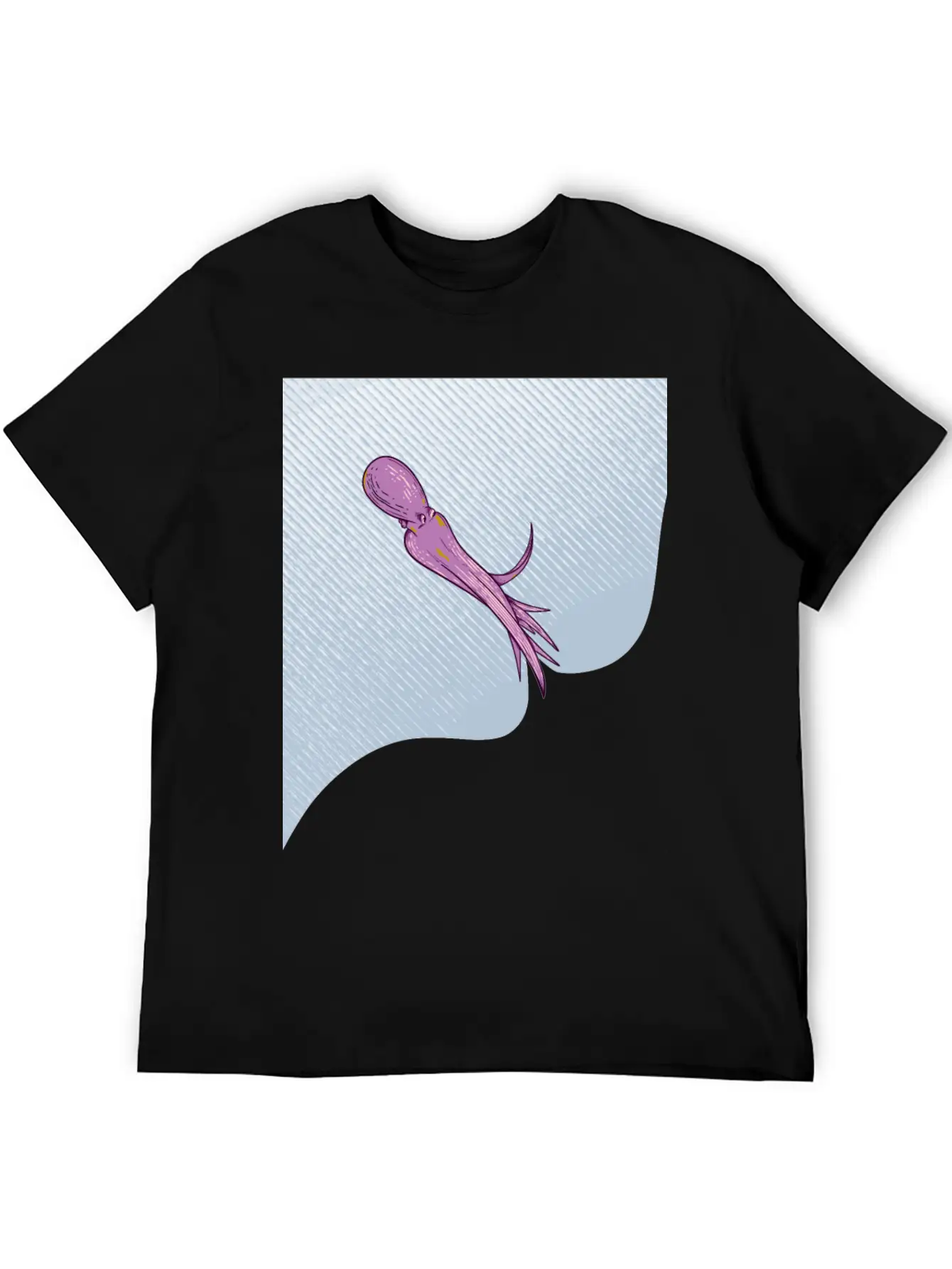 Octopus Squirting Ink Unisex Casual T-Shirt – Clean Design For Daily Comfort