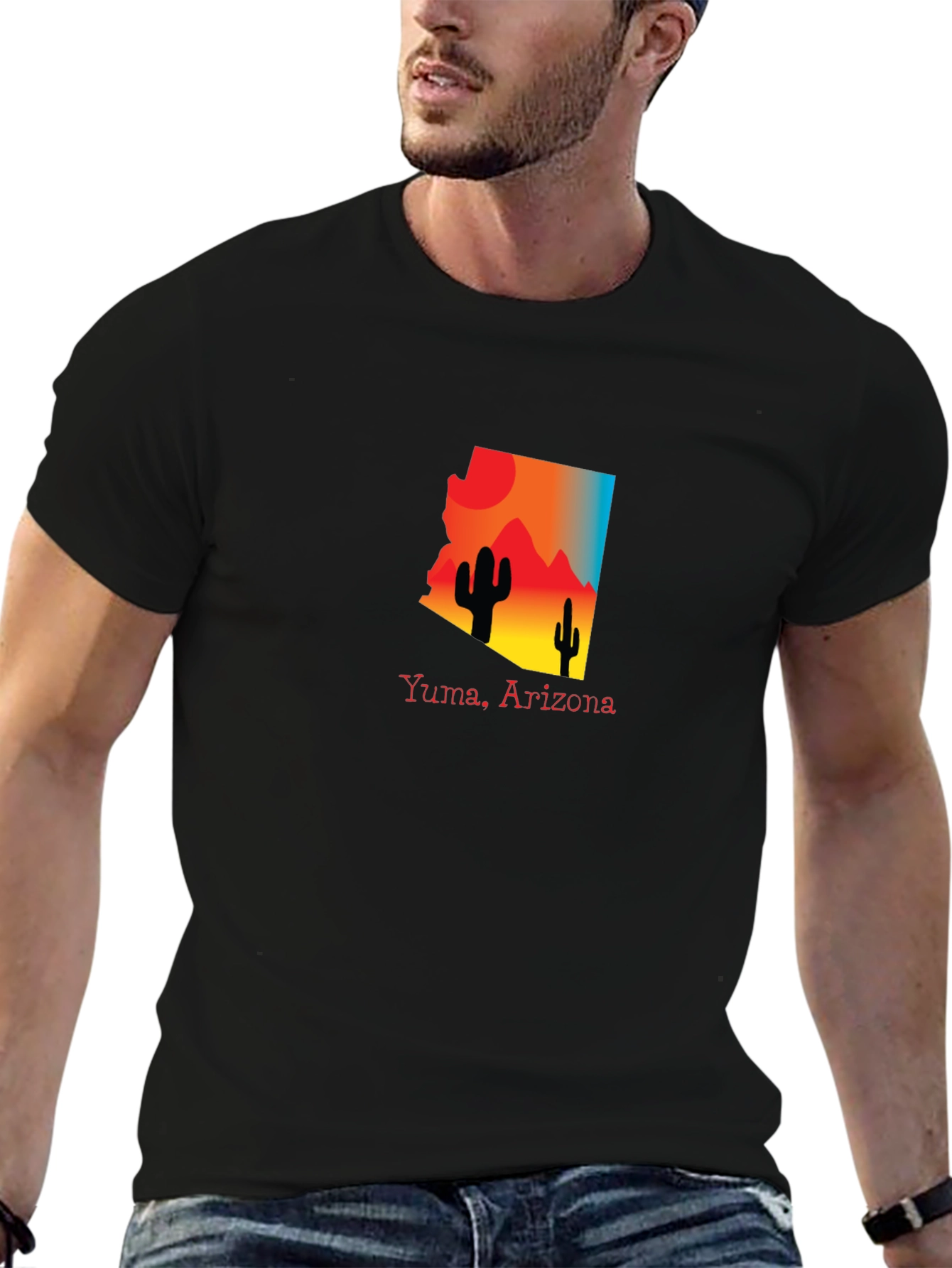 Yuma Arizona Graphic Tee Desert Cactus Design