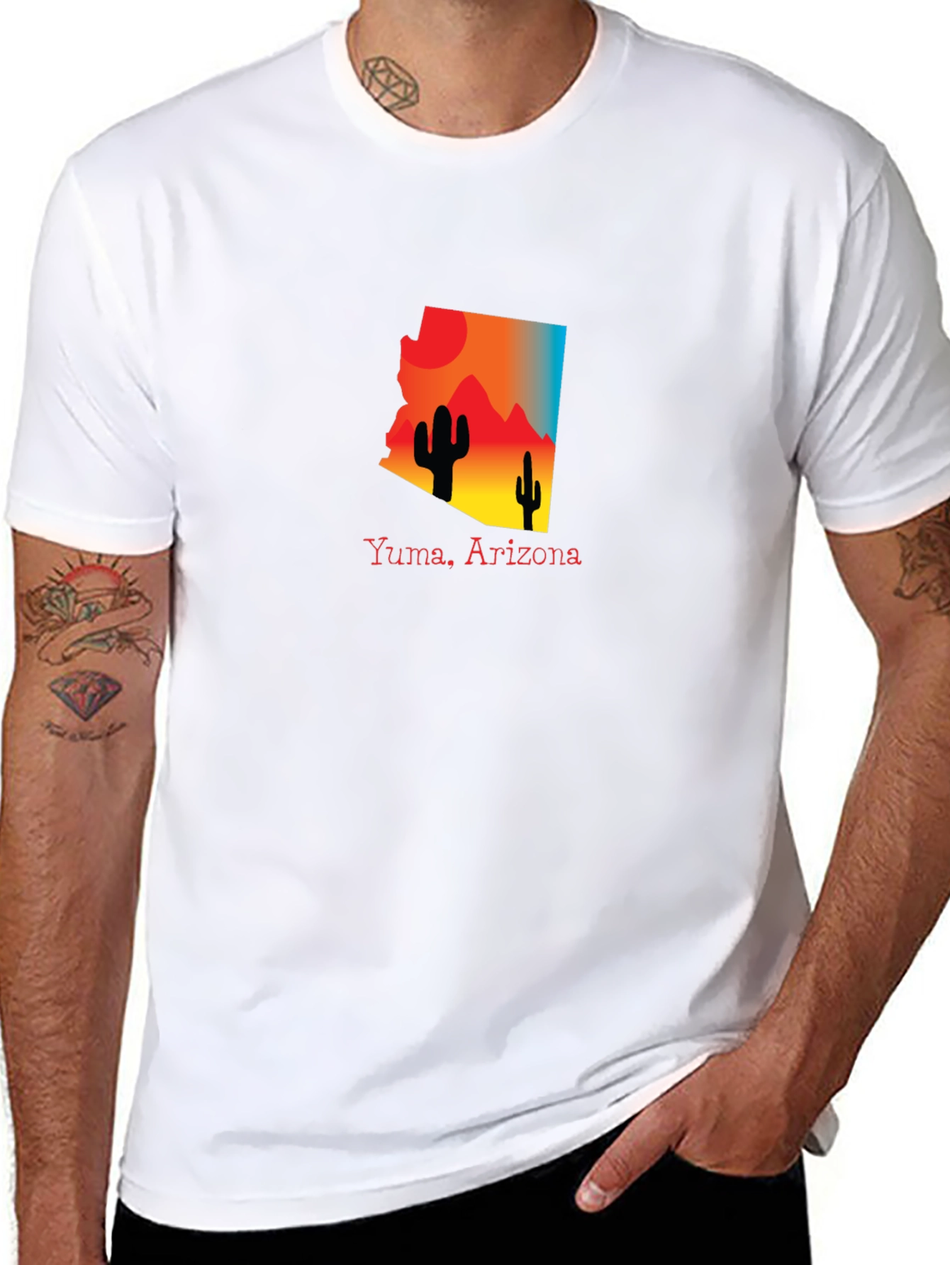 Yuma Arizona Graphic Tee Desert Cactus Design
