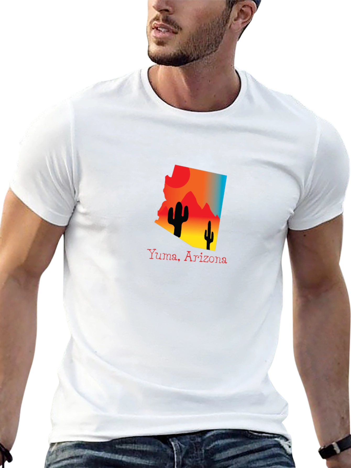 Yuma Arizona Graphic Tee Desert Cactus Design