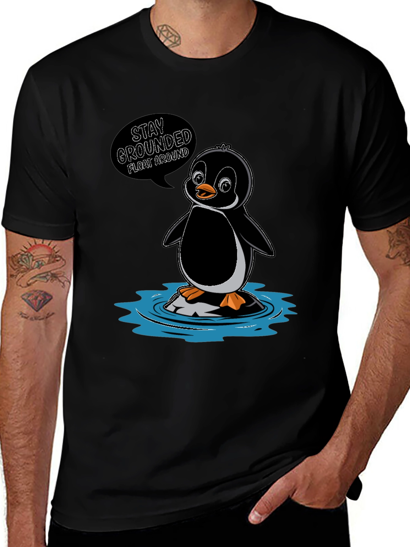 Stay Grounded Penguin T-Shirt