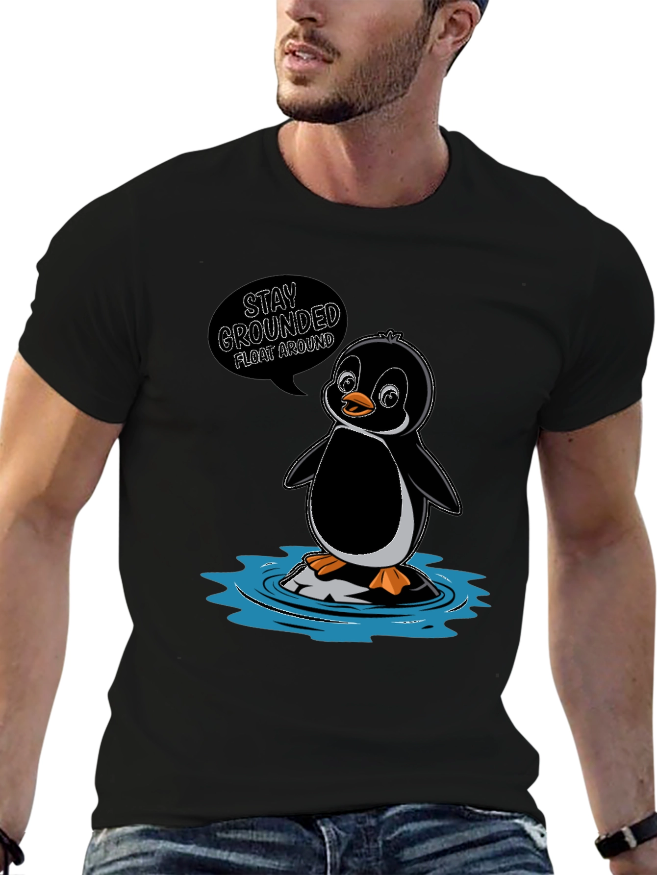 Stay Grounded Penguin T-Shirt