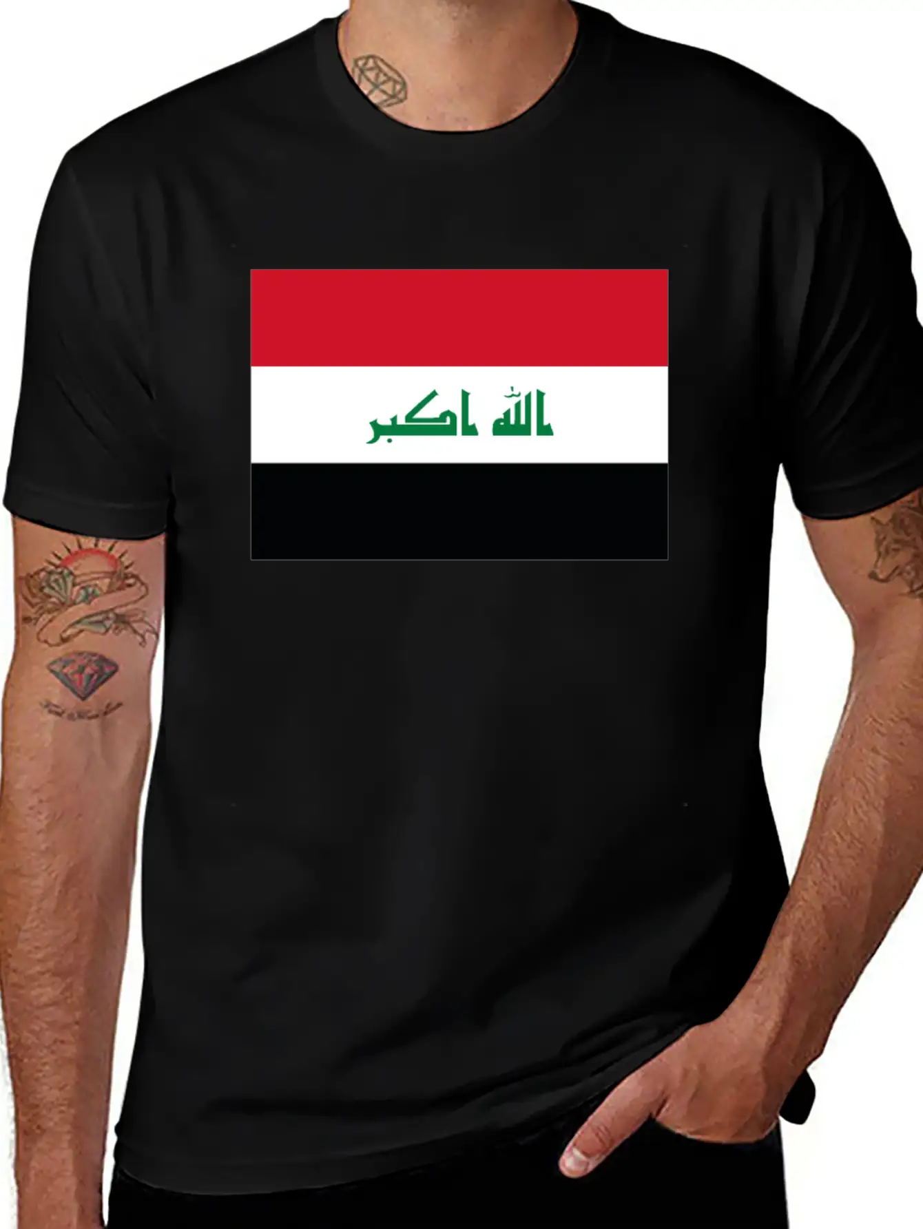 Official Iraq Flag Iraqi Country Pride Lightweight Cotton T-Shirt – Daily Comfort Graphic Shirt