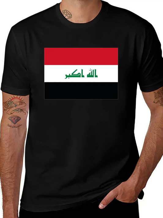 Official Iraq Flag Iraqi Country Pride Lightweight Cotton T-Shirt – Daily Comfort Graphic Shirt