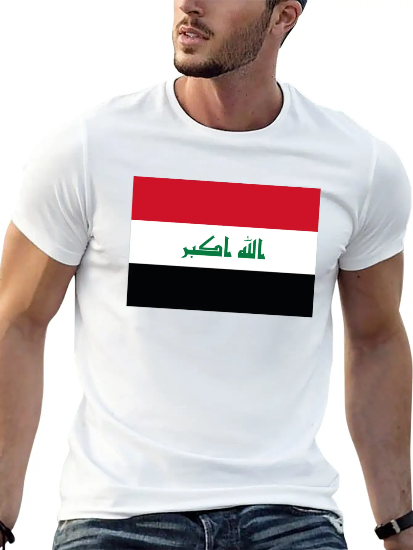 Official Iraq Flag Iraqi Country Pride Lightweight Cotton T-Shirt – Daily Comfort Graphic Shirt